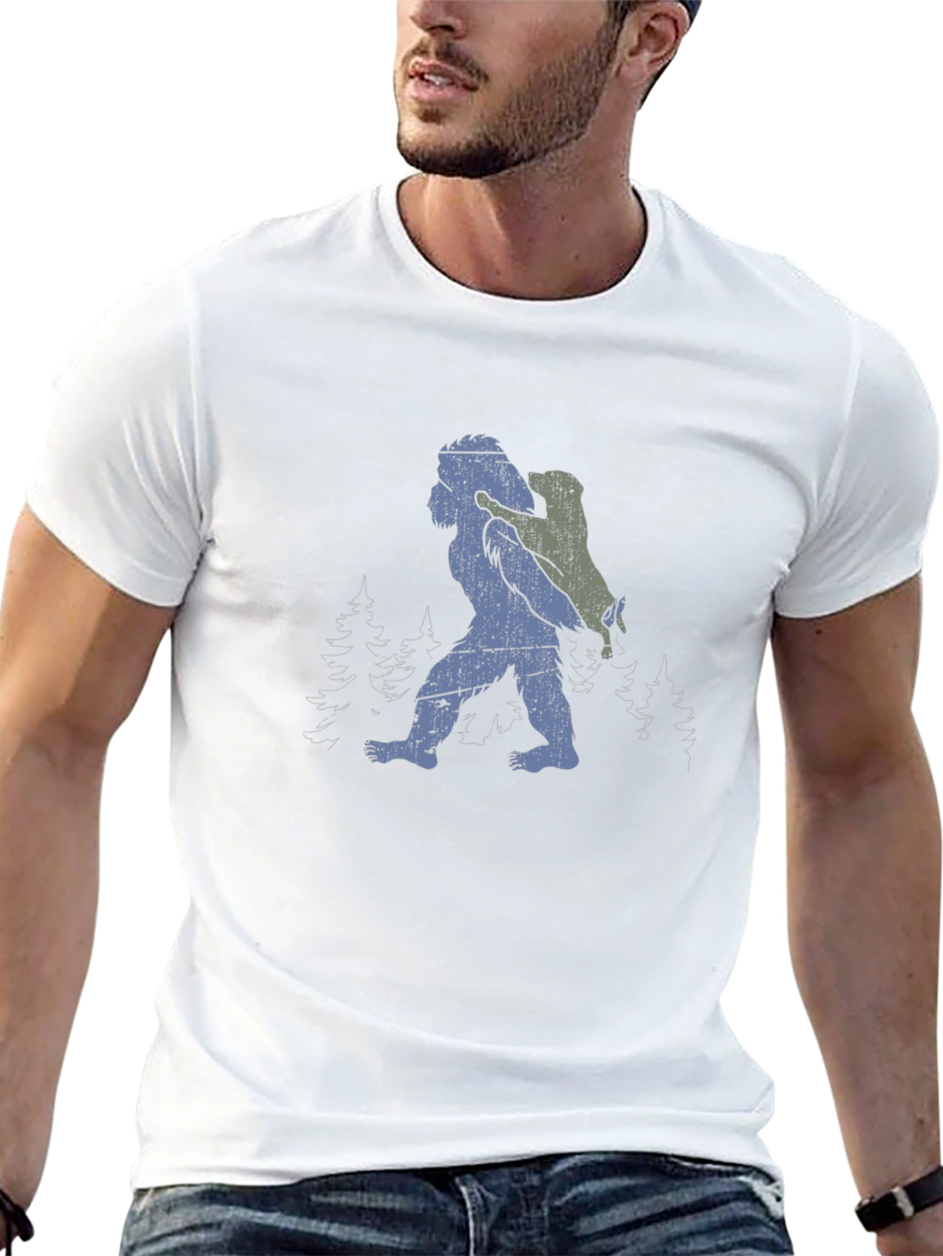 Sasquatch Dog Lover Graphic T-Shirt