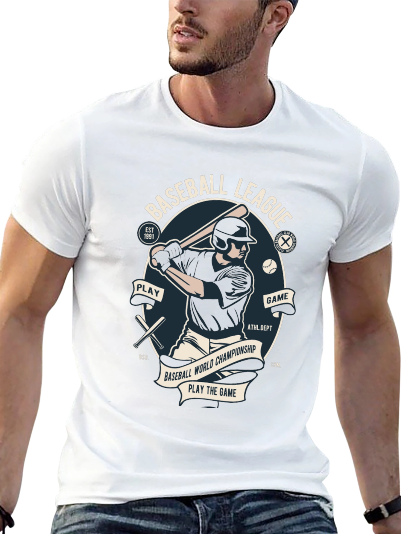 Baseball League Graphic T-Shirt