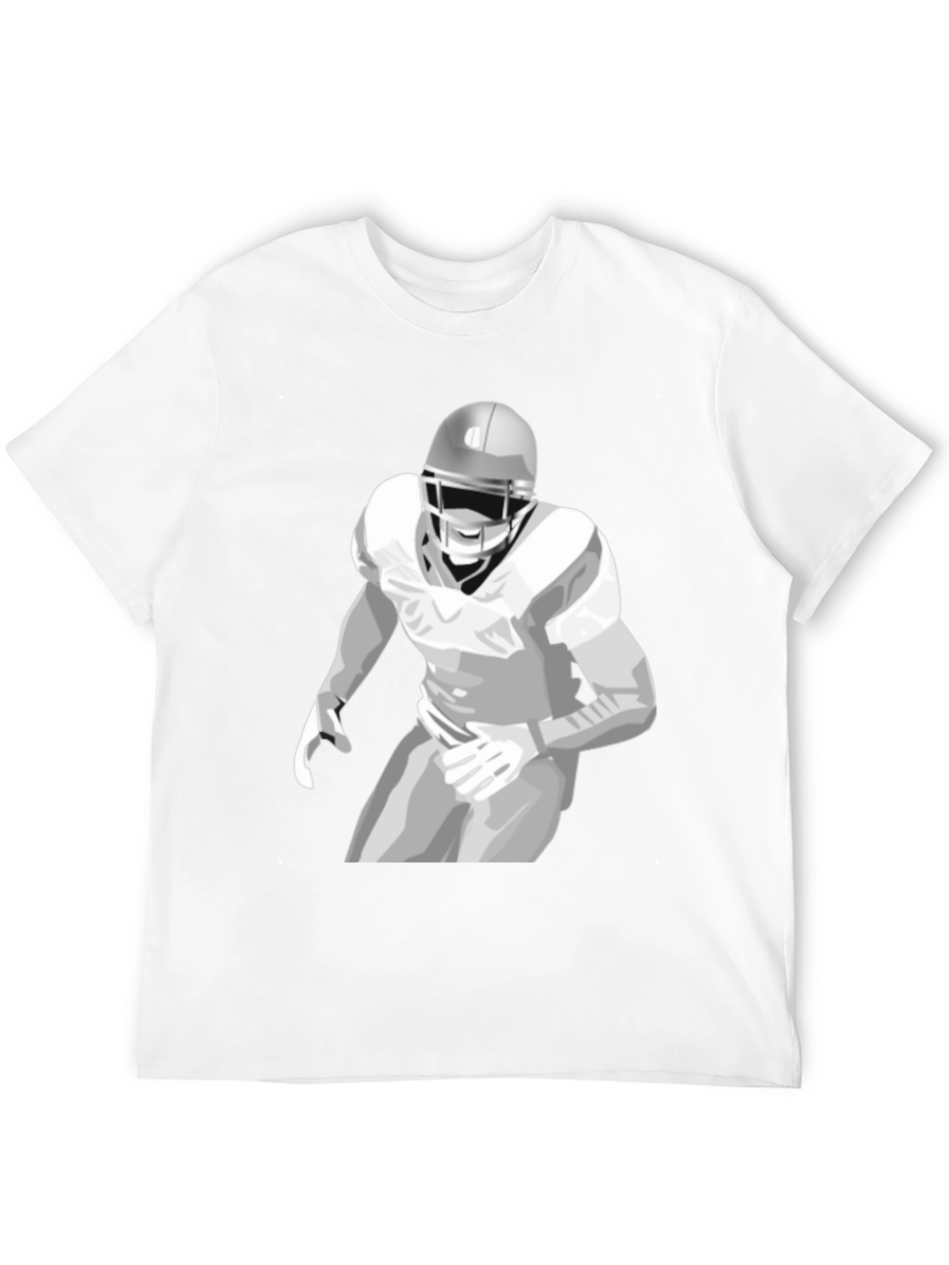 Football Player Graphic Tee - Stylish Black Shirt