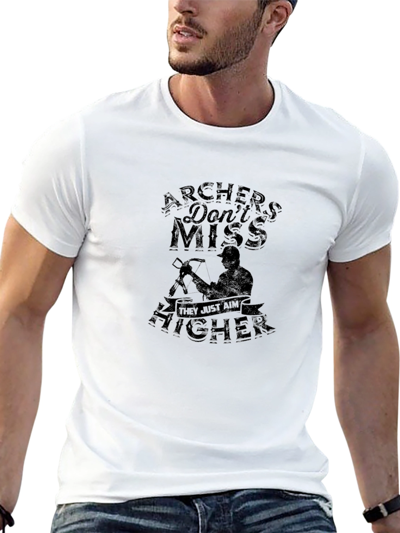 Archers Dont Miss Black Graphic Tee
