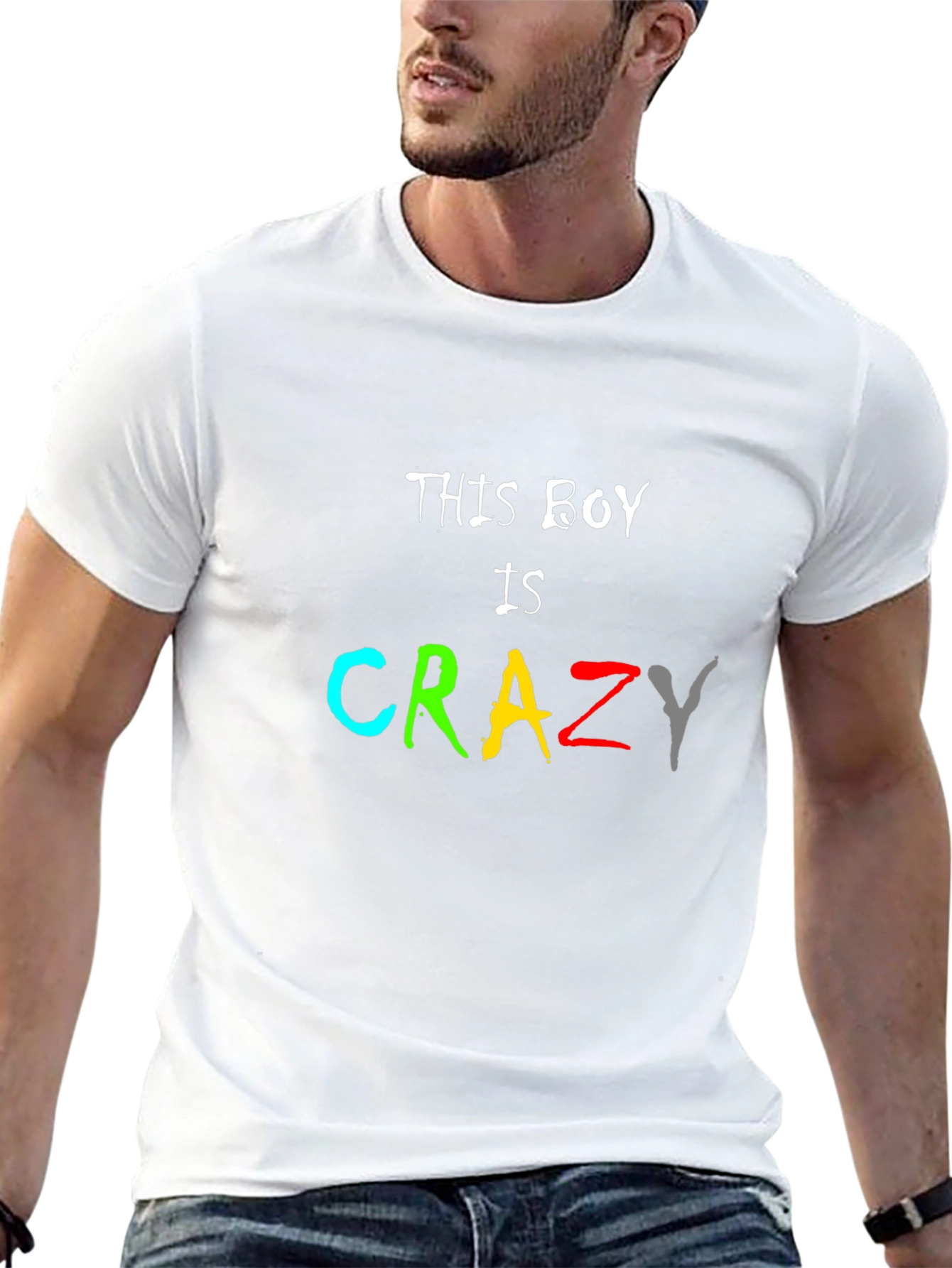 This Boy Is Crazy T-Shirt - Fun Novelty Tee