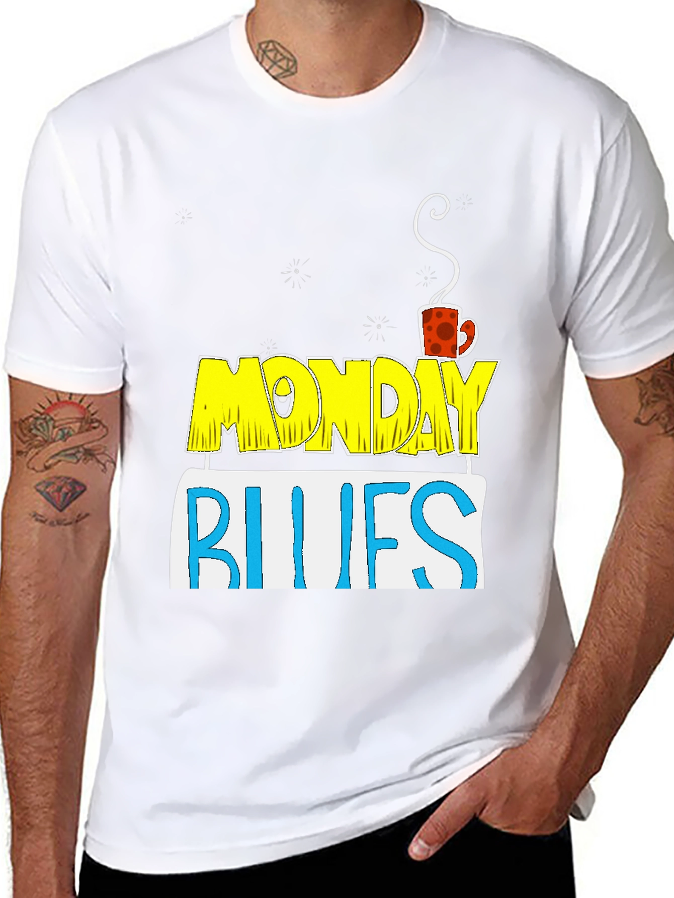Monday Blues Graphic Tee - Coffee Lovers T-Shirt