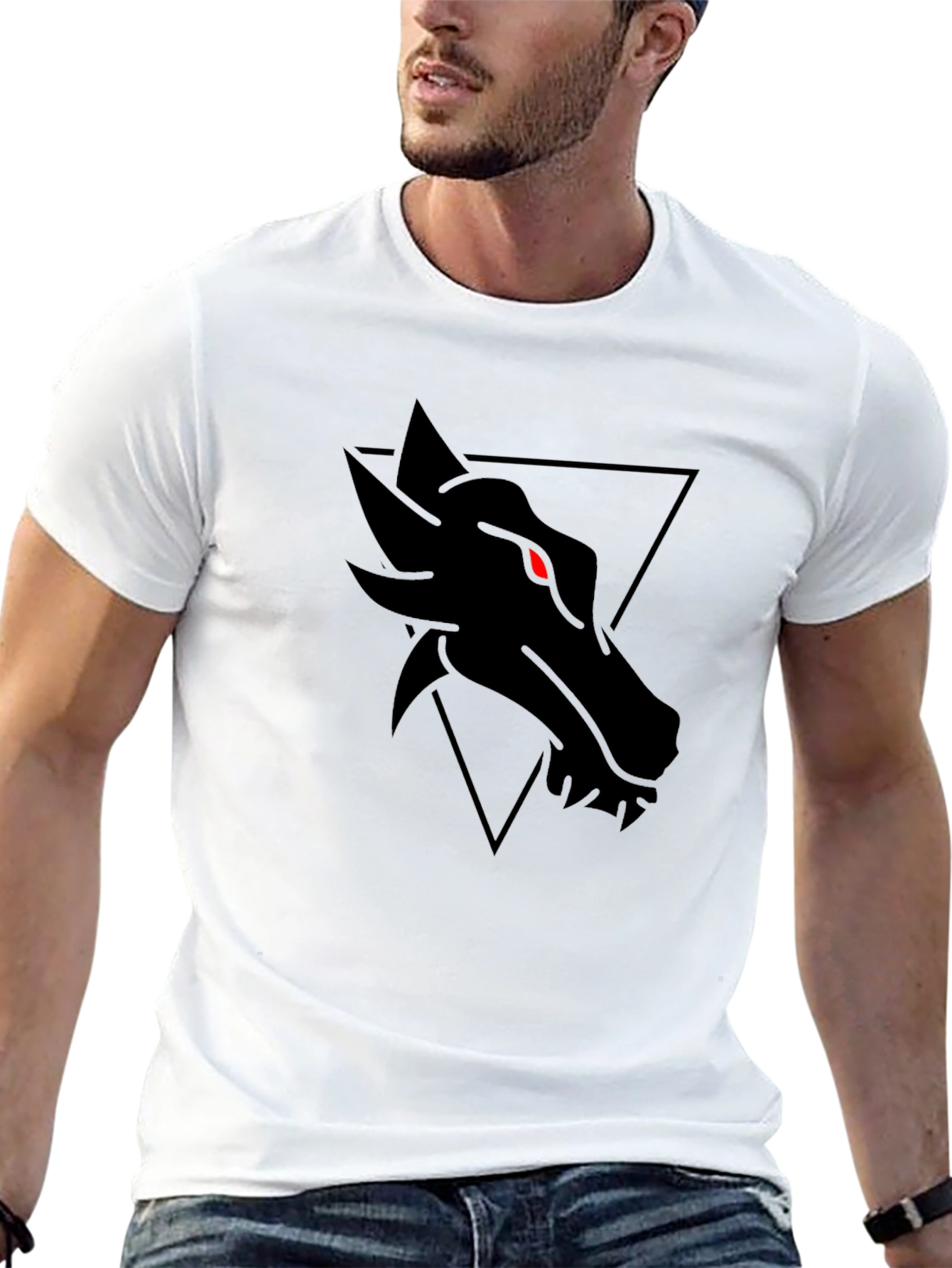 Mens Black Dragon Graphic Tee