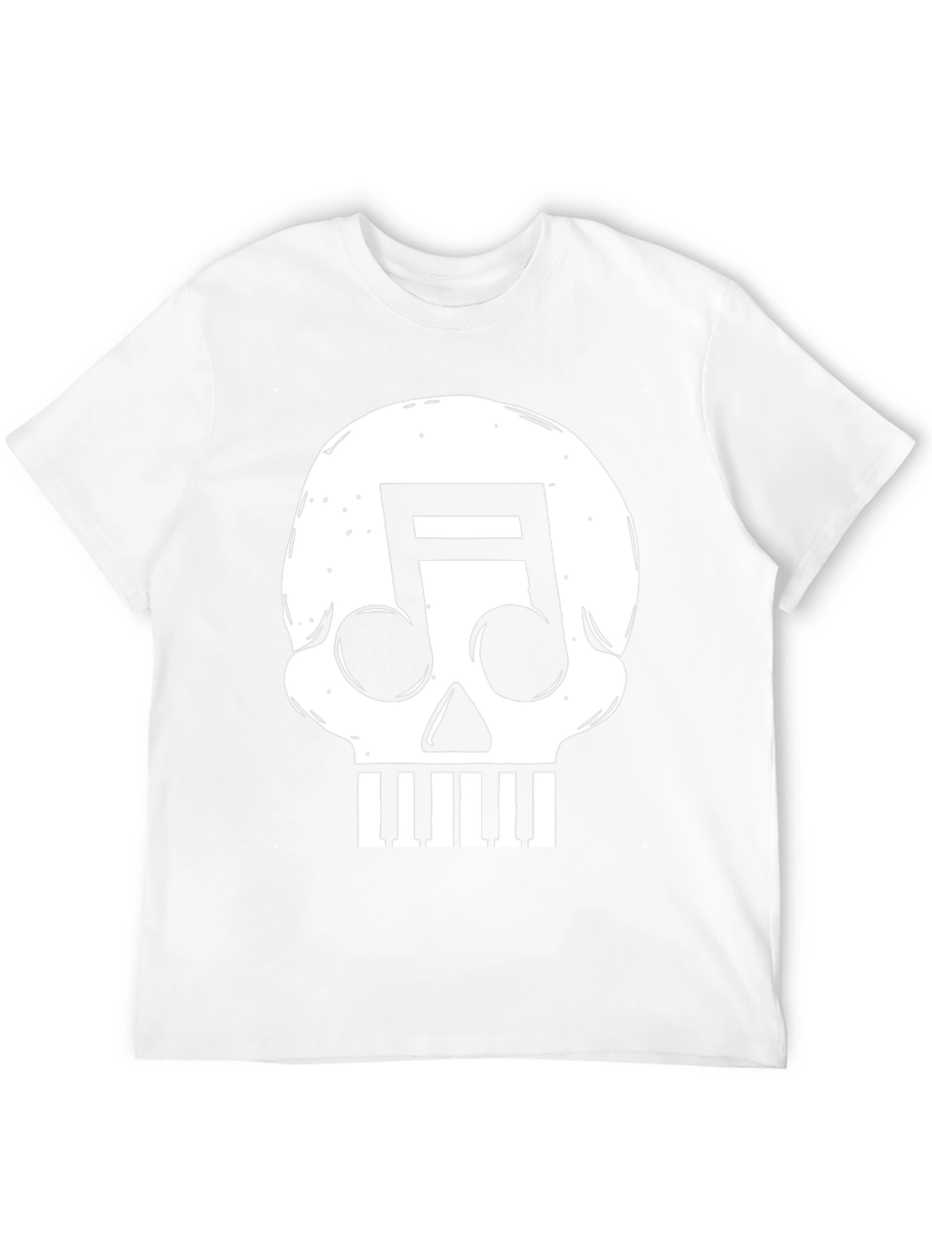 Music Skull Graphic T-Shirt - Rocker Style
