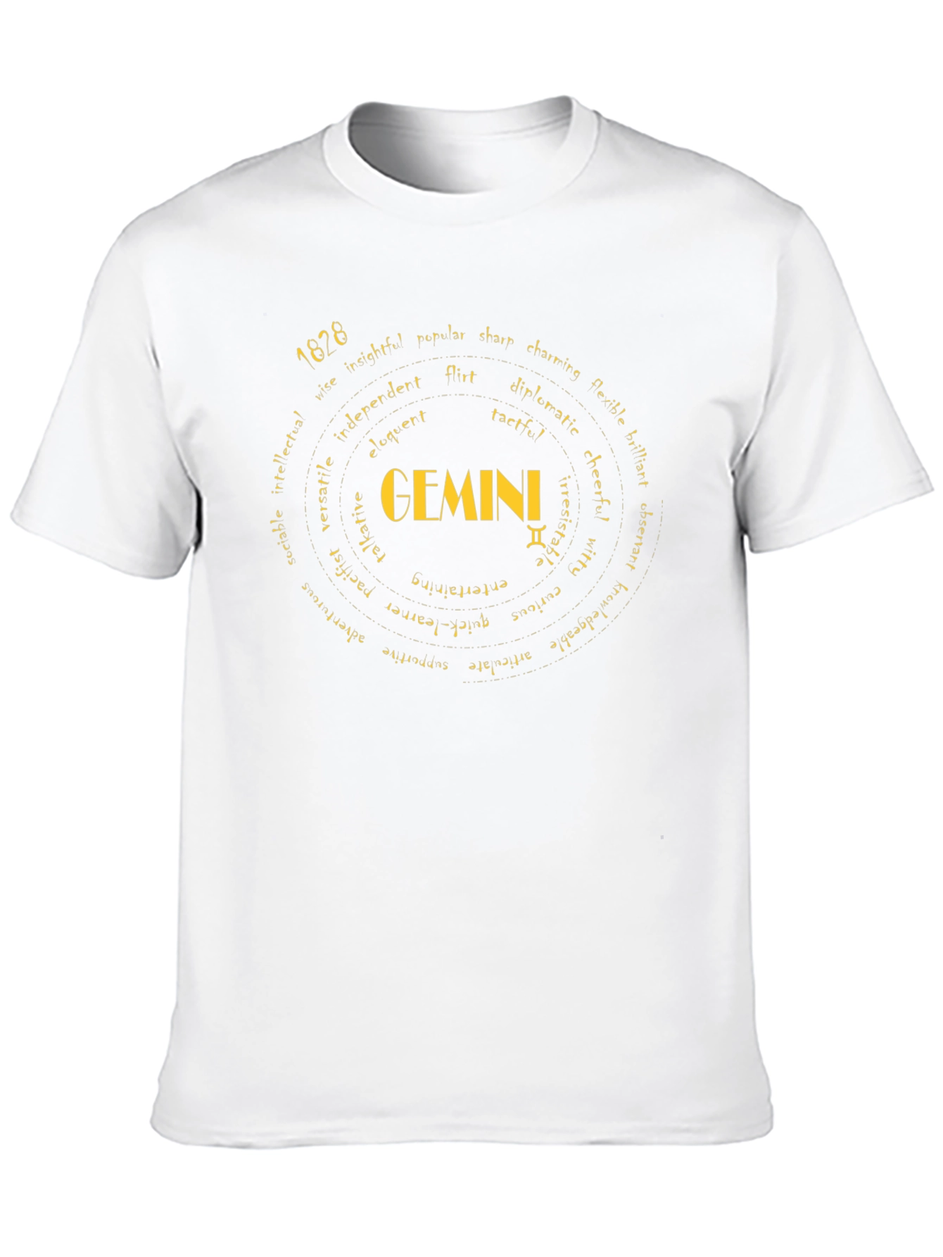 Gemini Zodiac Sign T-Shirt Black