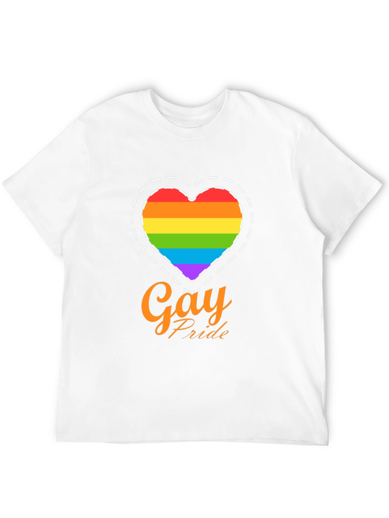 Gay Pride Rainbow Heart T-Shirt