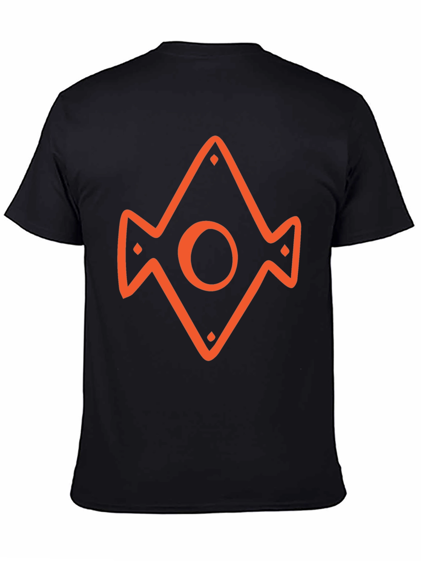 Geometric Icon Graphic Tee - Black