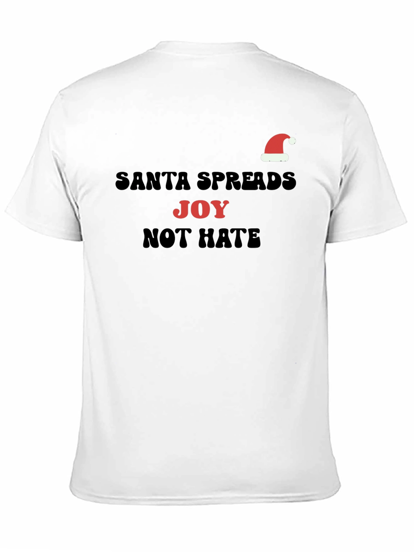 Santa Spreads Joy Graphic T-Shirt - Holiday Cheer