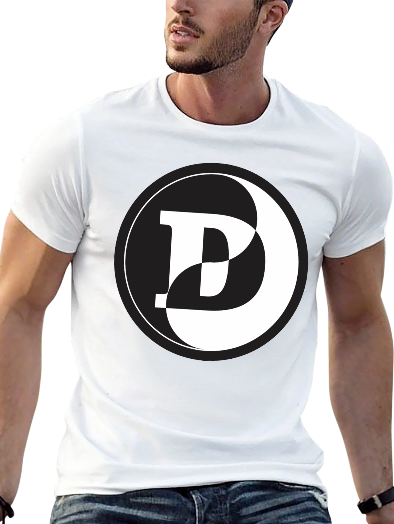 Yin Yang D Graphic Black T-Shirt