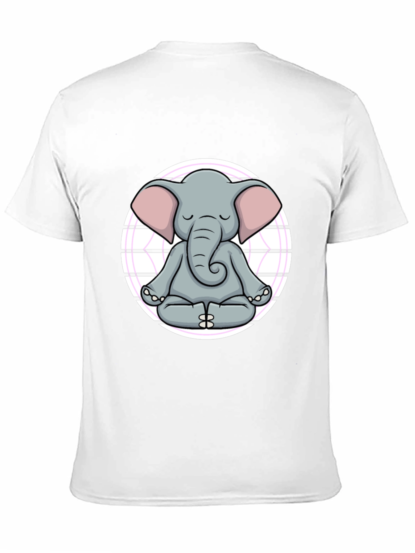 Zen Elephant T-Shirt - Meditating Cartoon Graphic Tee