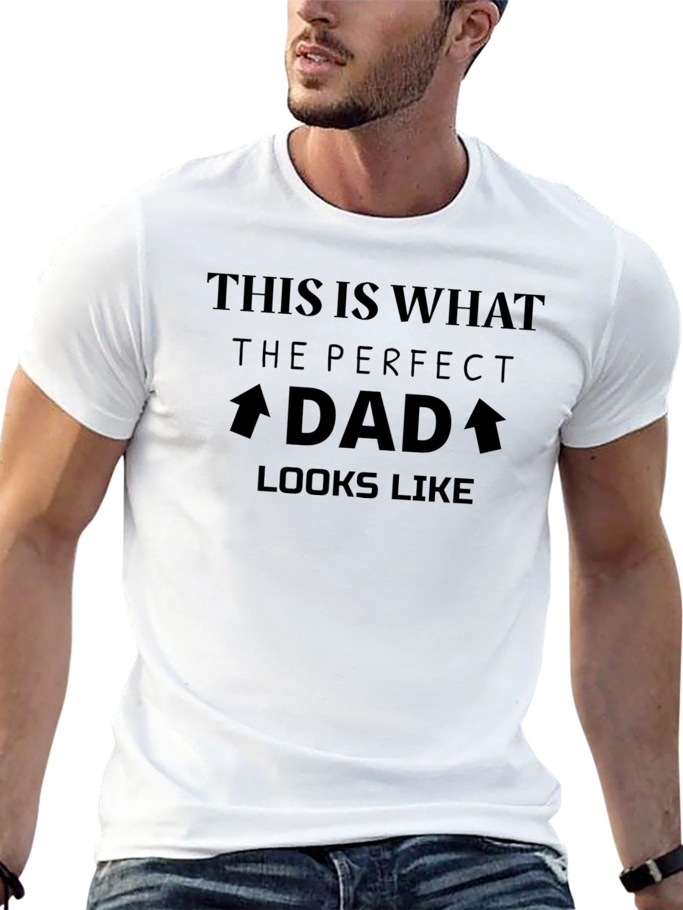 Perfect Dad Black Graphic Tee