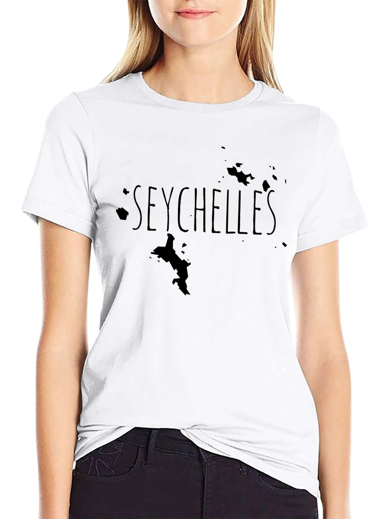 Seychelles Map Graphic T-Shirt - Island Souvenir Tee
