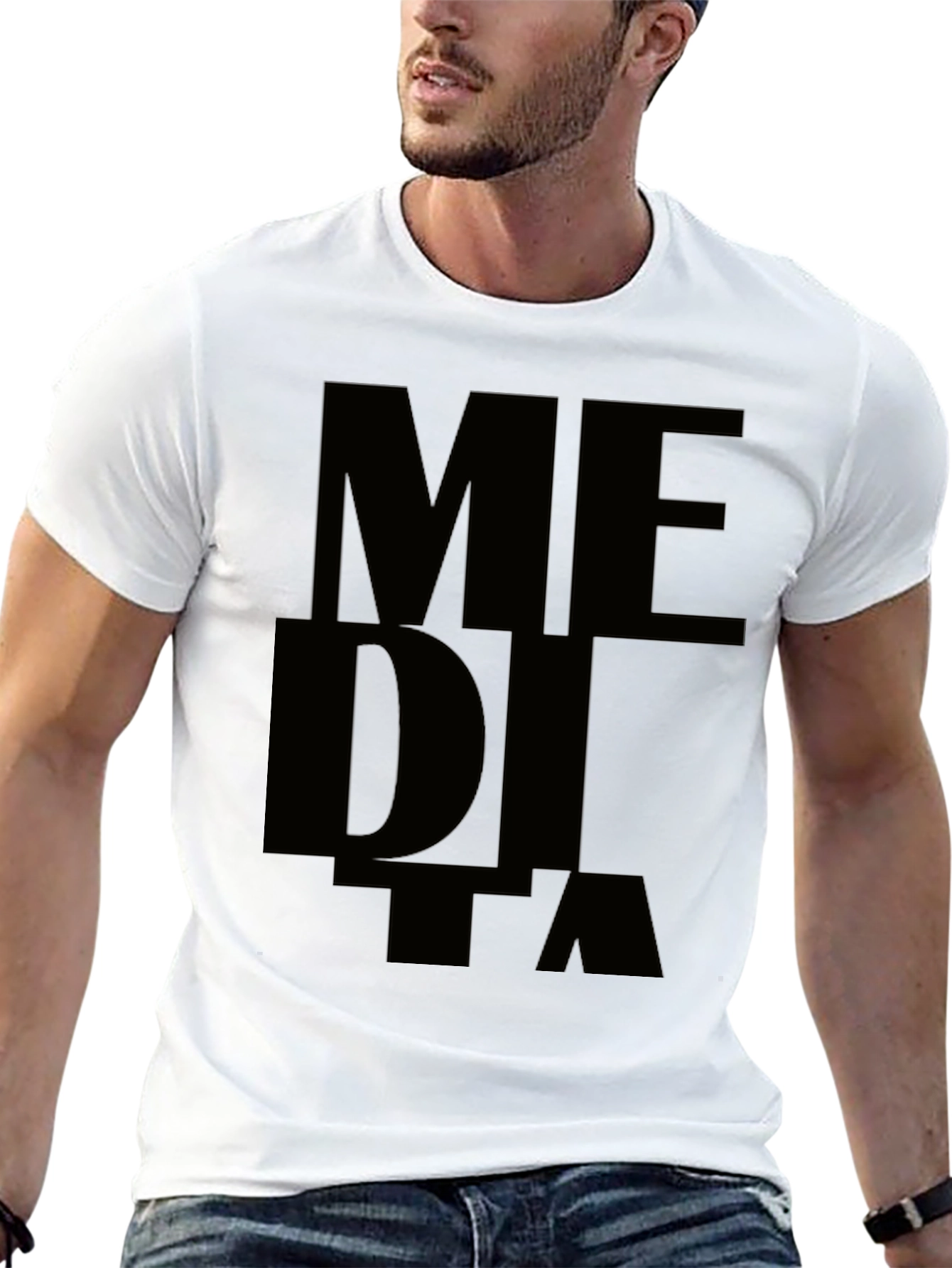 Meditate T-Shirt - Stylish Black Cotton Tee