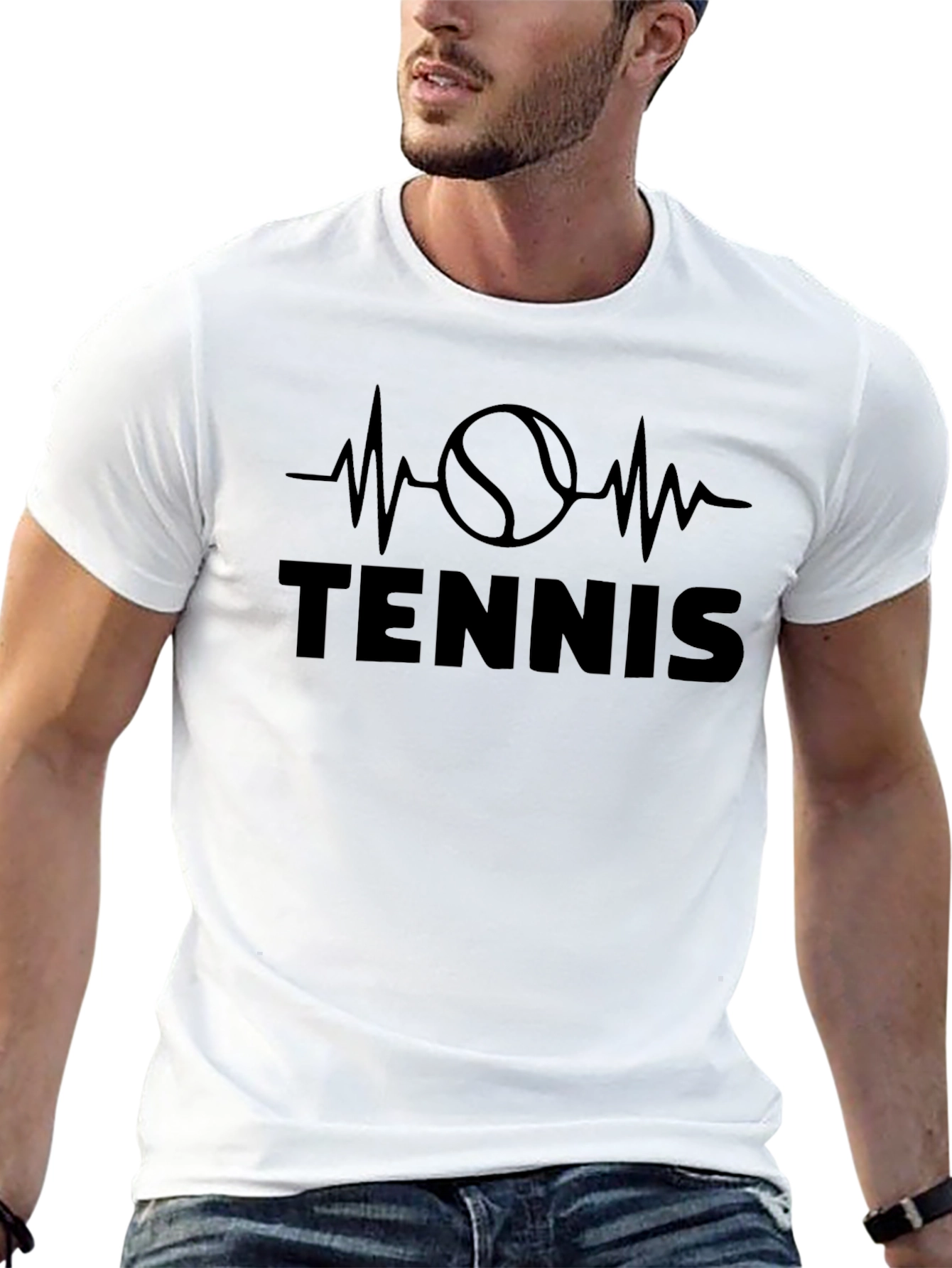 Tennis Heartbeat Graphic T-Shirt