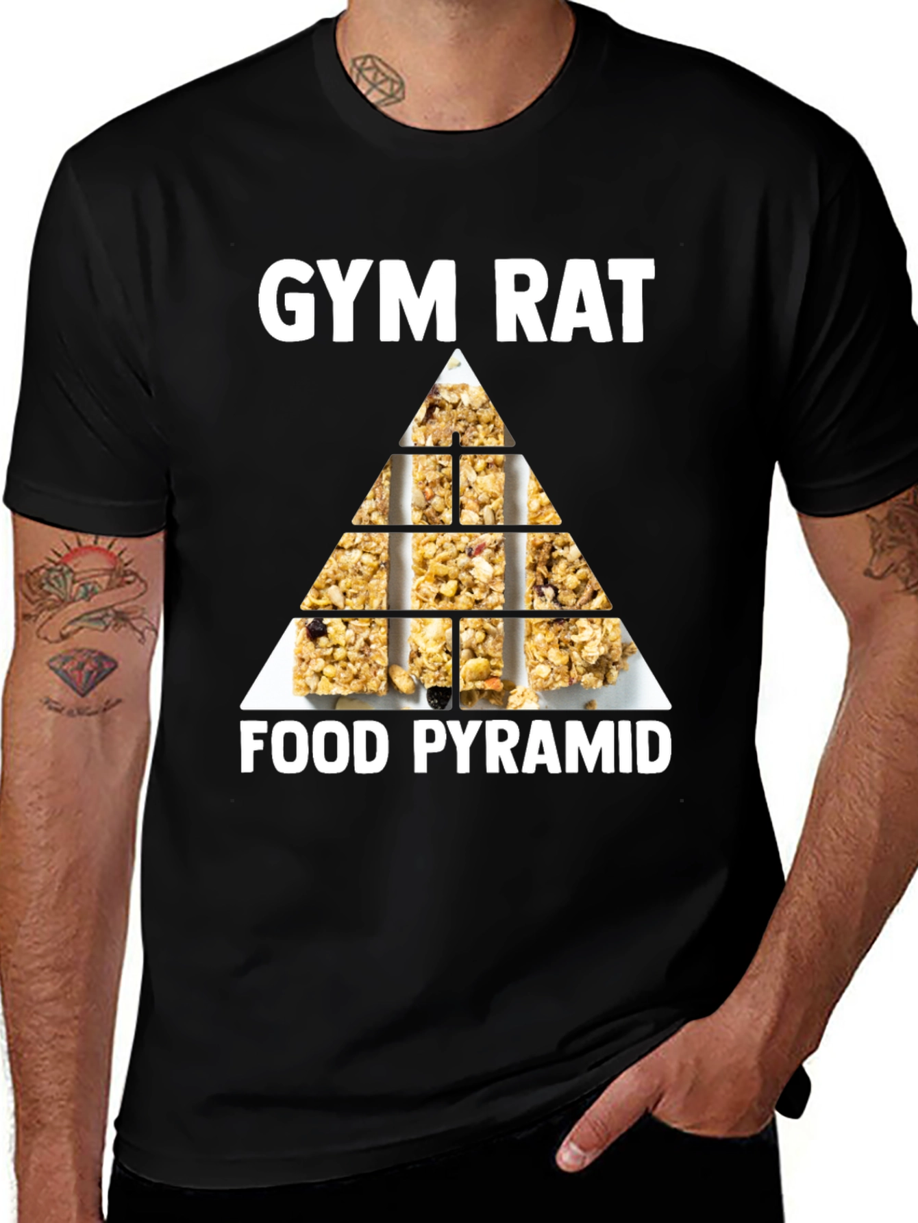 Gym Rat Food Pyramid T-Shirt