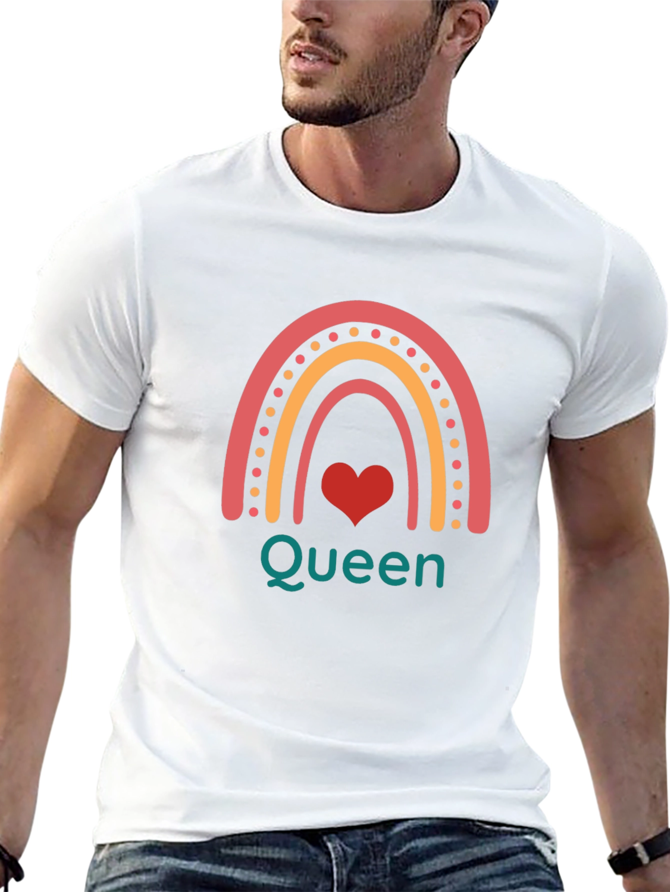 Queen Rainbow Graphic Tee - Trendy Casual Wear