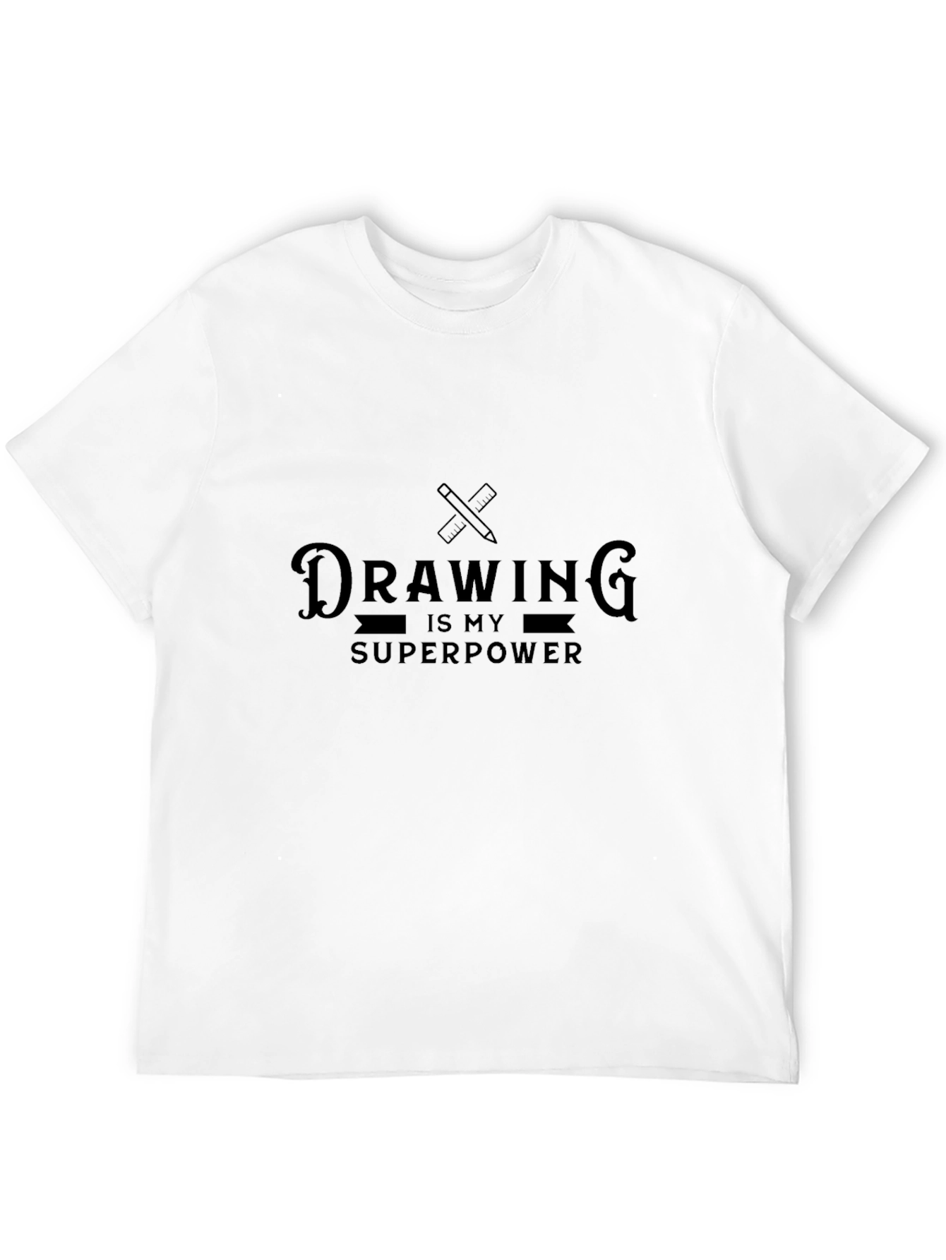 Drawing is My Superpower Black T-Shirt