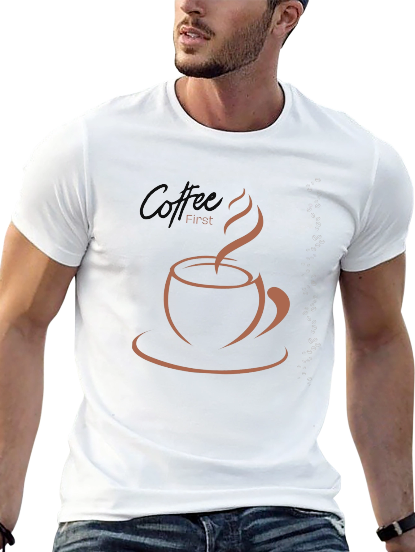 Coffee First Graphic T-Shirt
