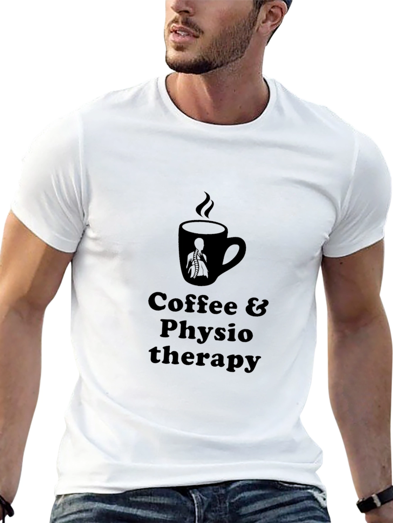 Coffee & Physiotherapy Graphic T-Shirt