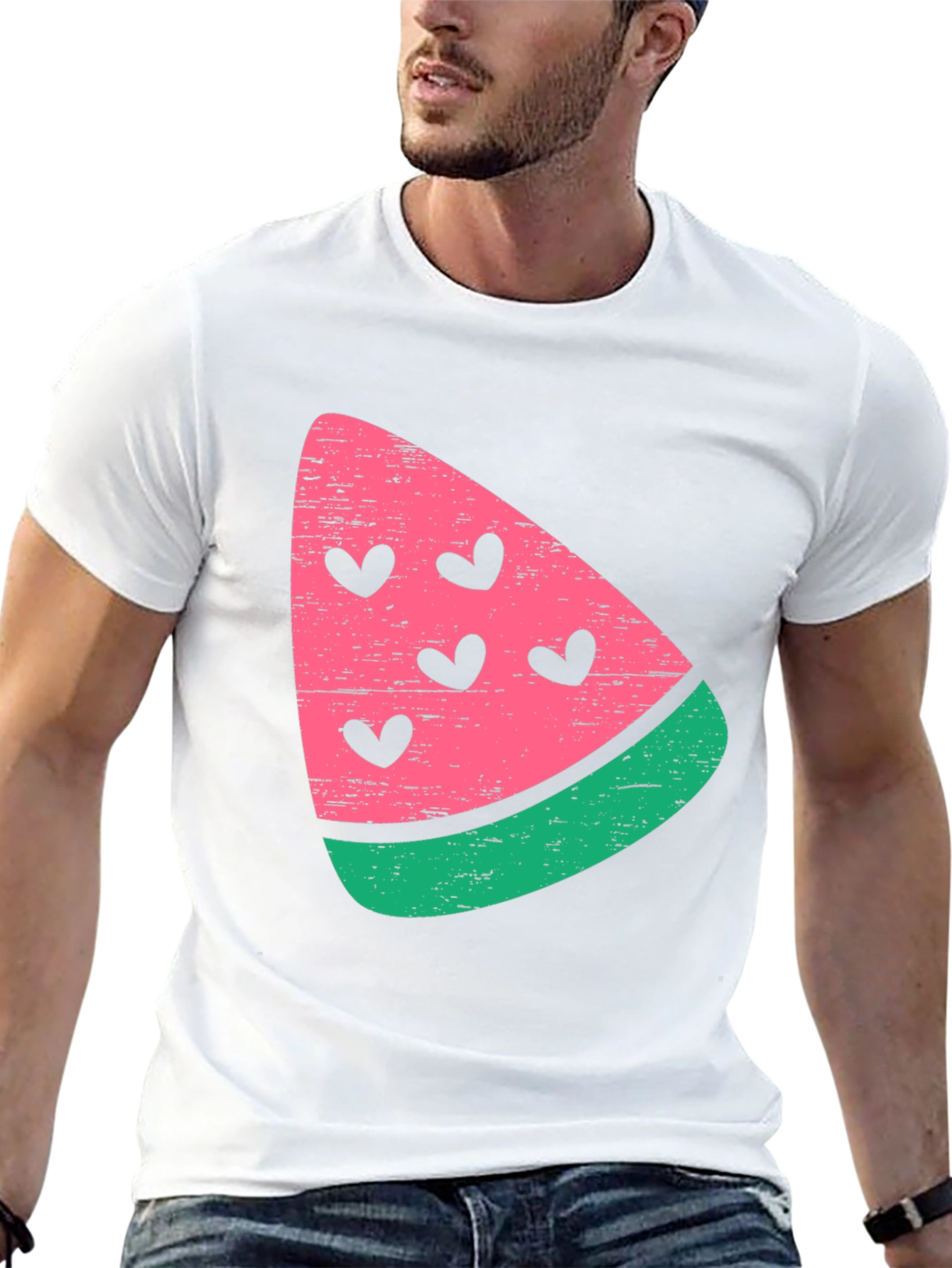 Watermelon Heart T-Shirt - Trendy Summer Tee