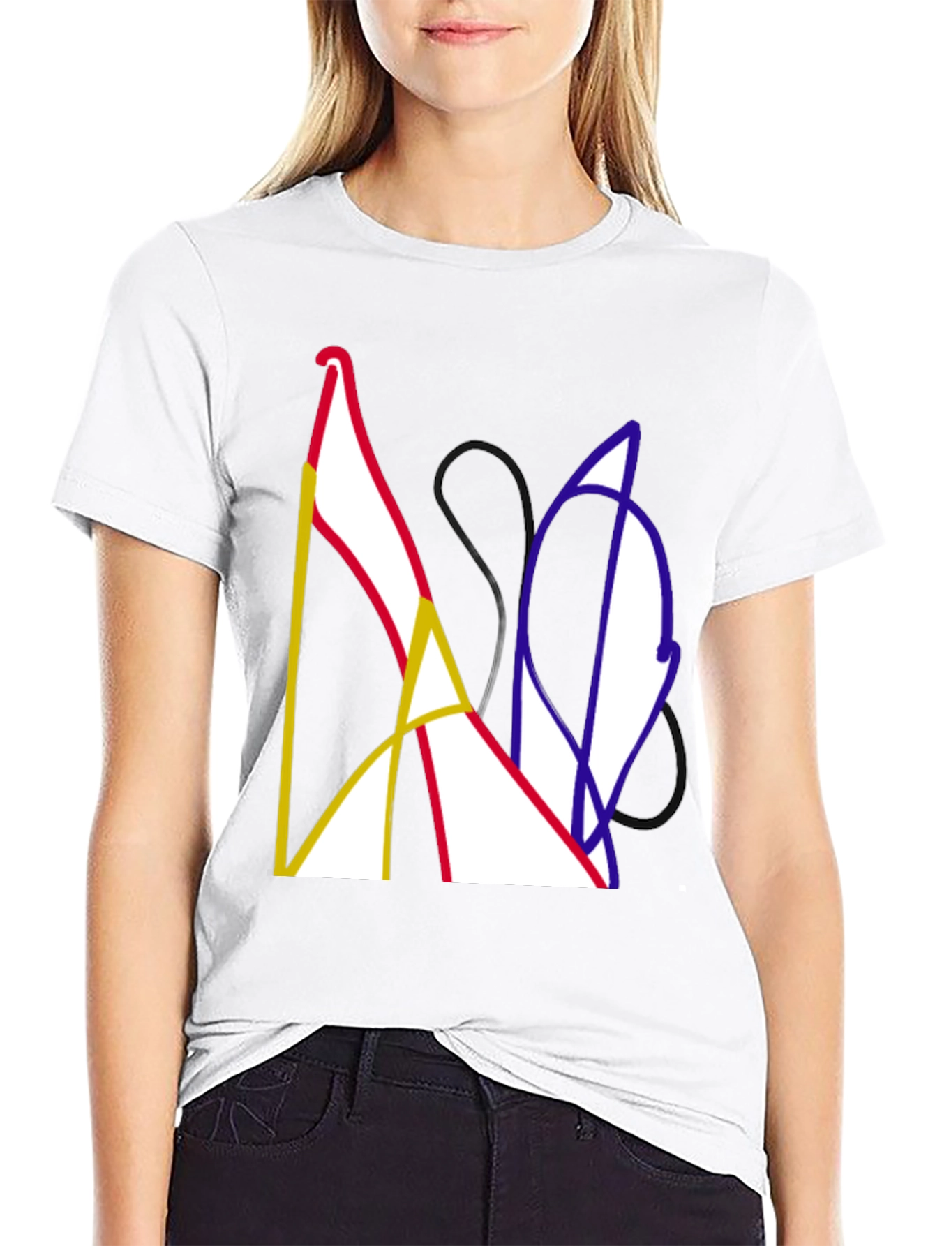 Abstract Art Black T-Shirt - Modern Graphic Tee