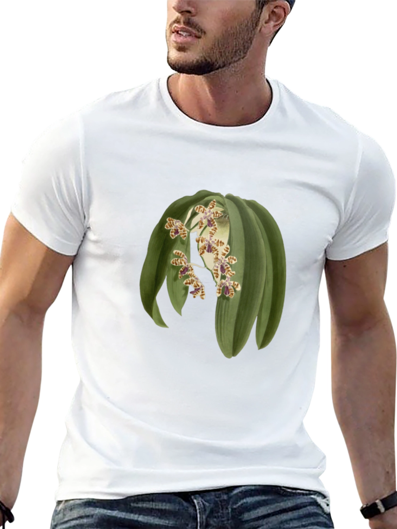 Botanical Print Tee - Unique Graphic T-Shirt