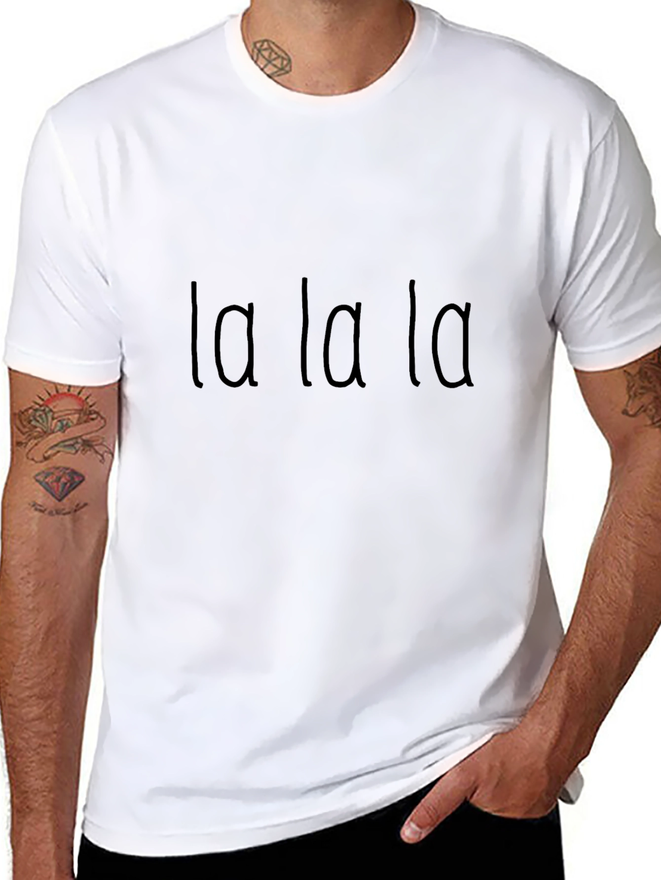 La La La Black T-Shirt - Casual Comfort
