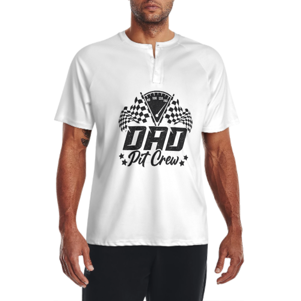 Dad Pit Crew Racing T-Shirt | Funny Race Day Dad Graphic Tee for Motorsport Fans(z1014)