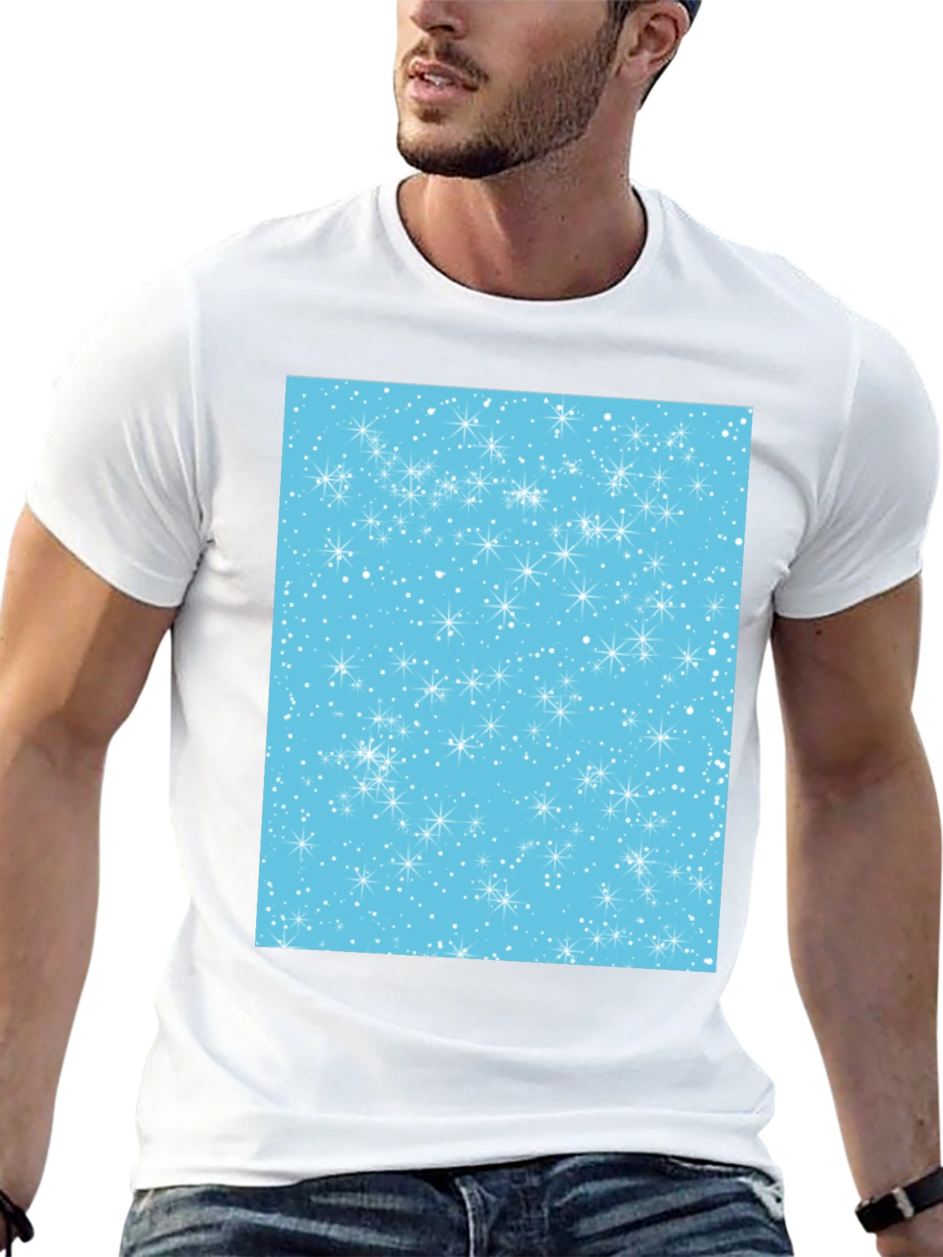 Festive Snowflake Pattern Tee - Holiday Style