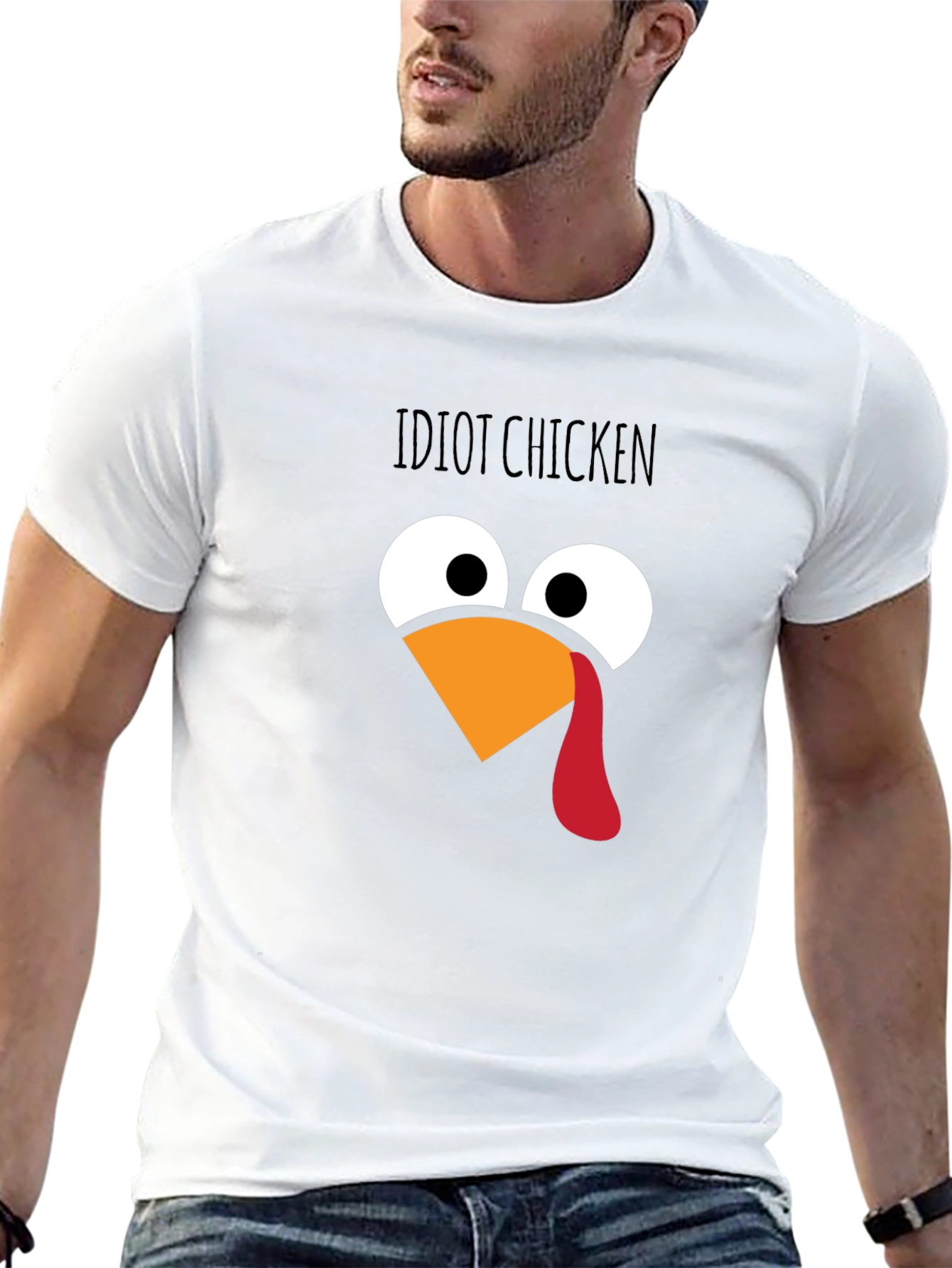 Idiot Chicken Graphic T-Shirt