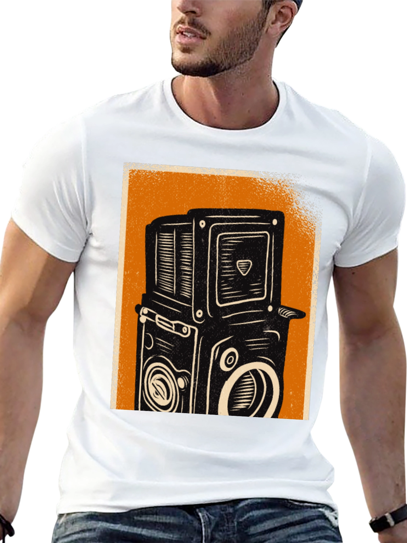 Retro Camera Graphic T-Shirt - Classic Style