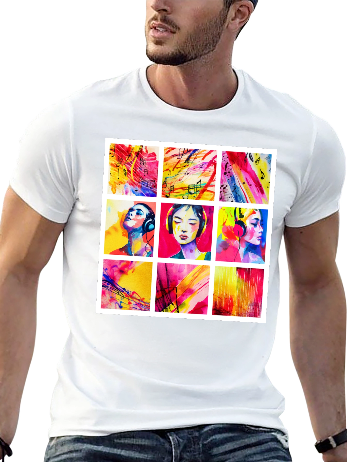 Artistic Watercolor Music T-Shirt