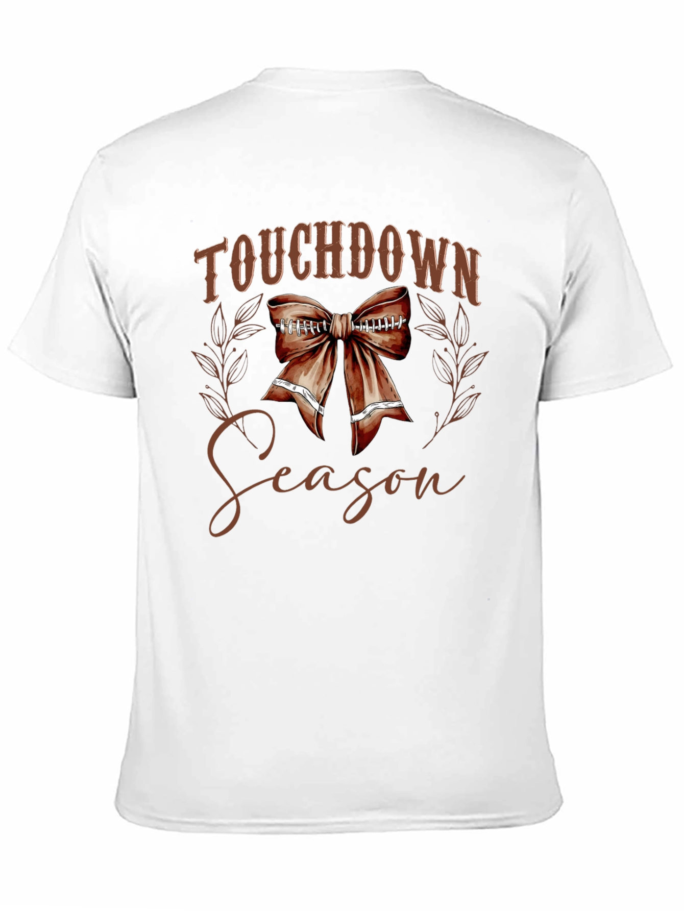 Touchdown Season Football Bow T-Shirt
