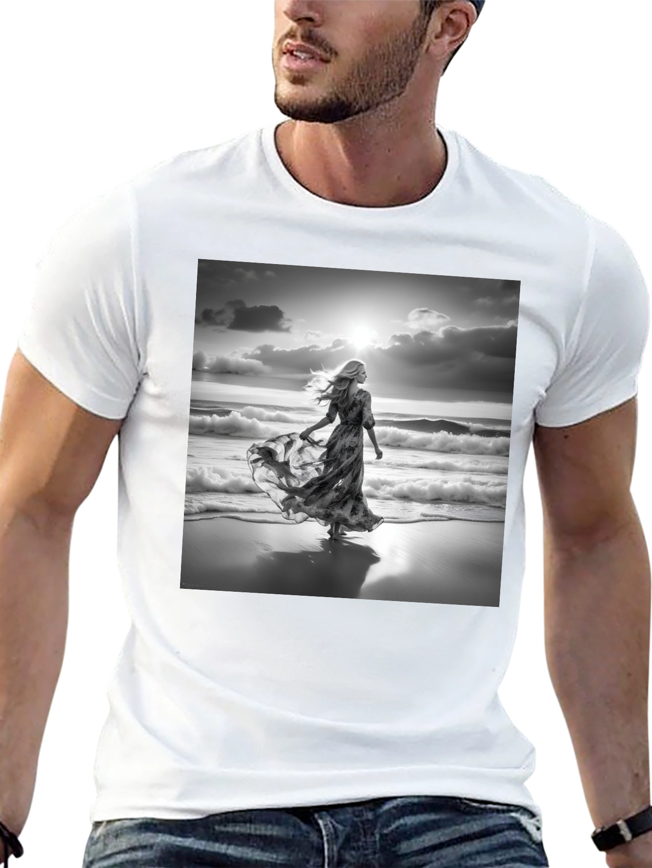 Beach Dreams Tee - Stylish Black Cotton Comfort