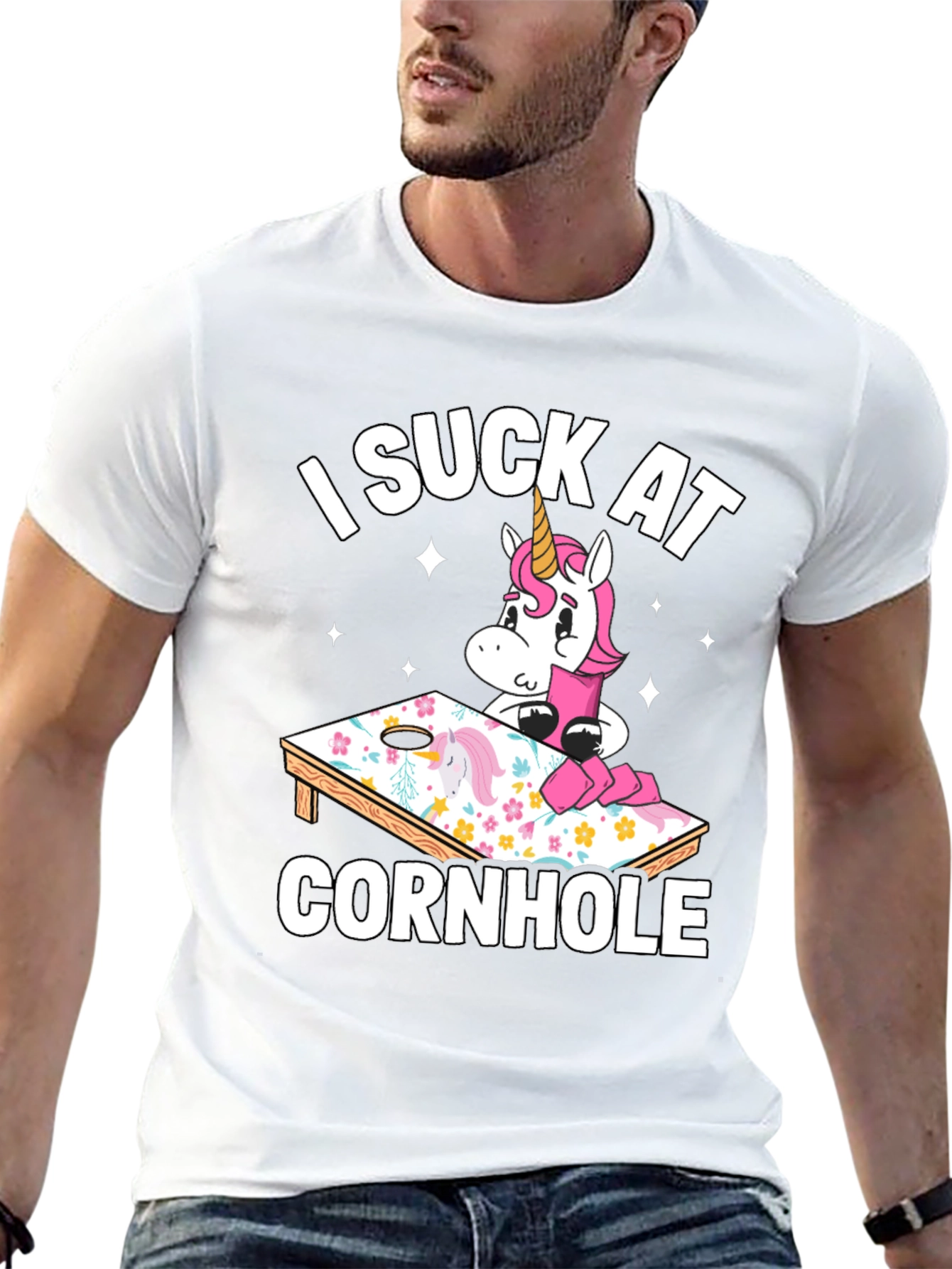 Funny Unicorn Cornhole T-Shirt