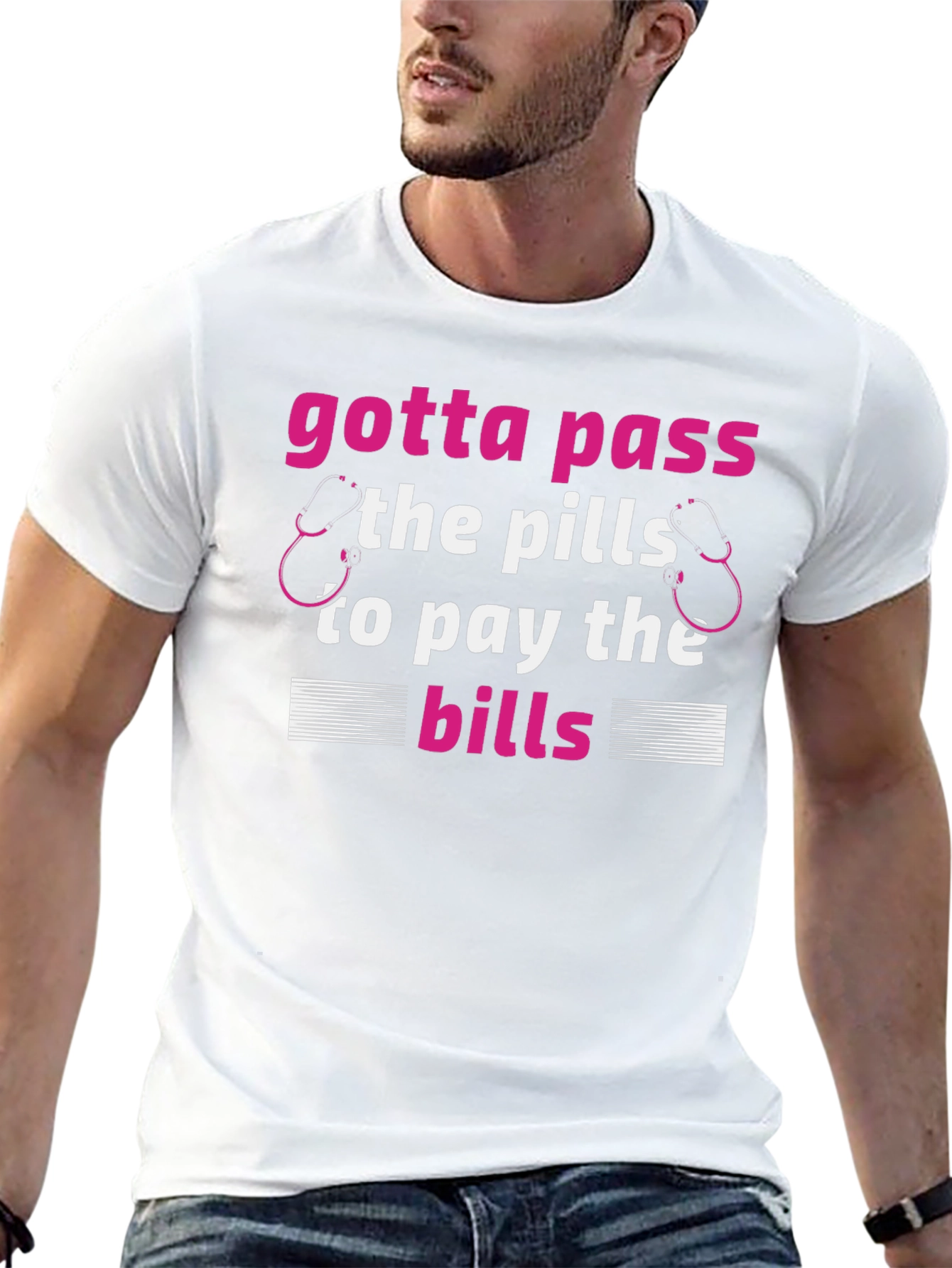 Gotta Pass The Pills Graphic Tee - Black