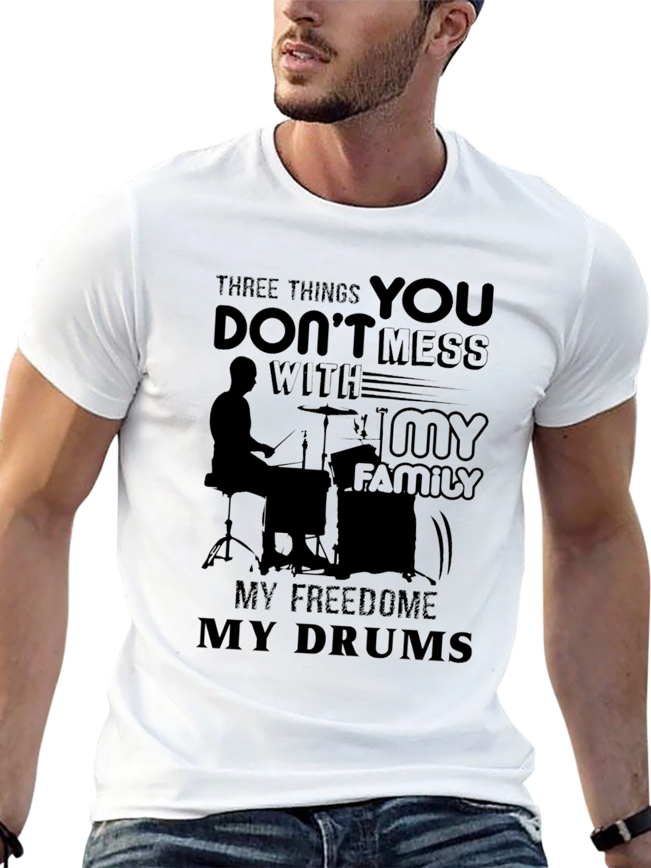 Dont Mess With My Family Freedom Drums T-Shirt