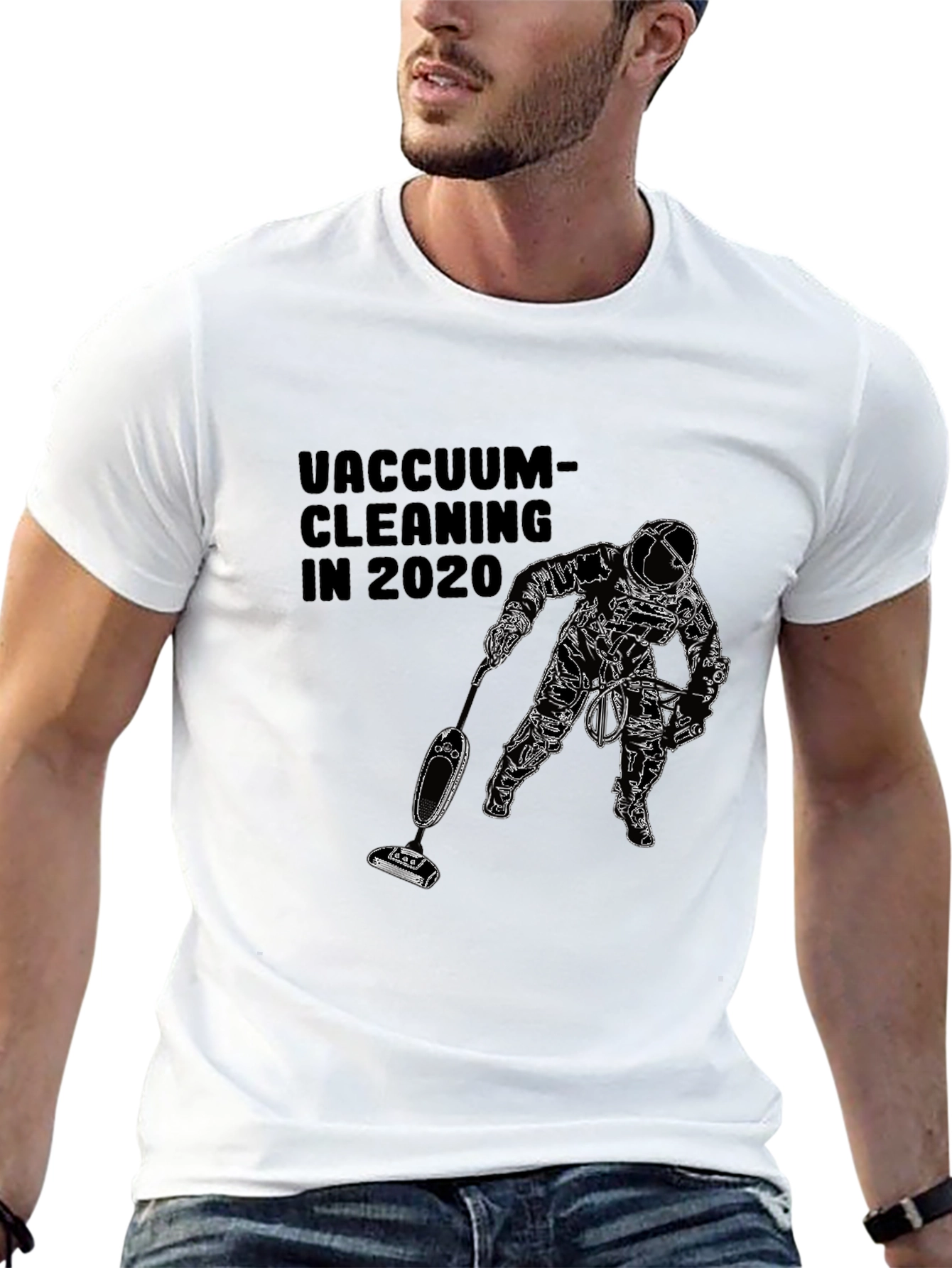 Vacuum Cleaning in 2020 Black T-Shirt