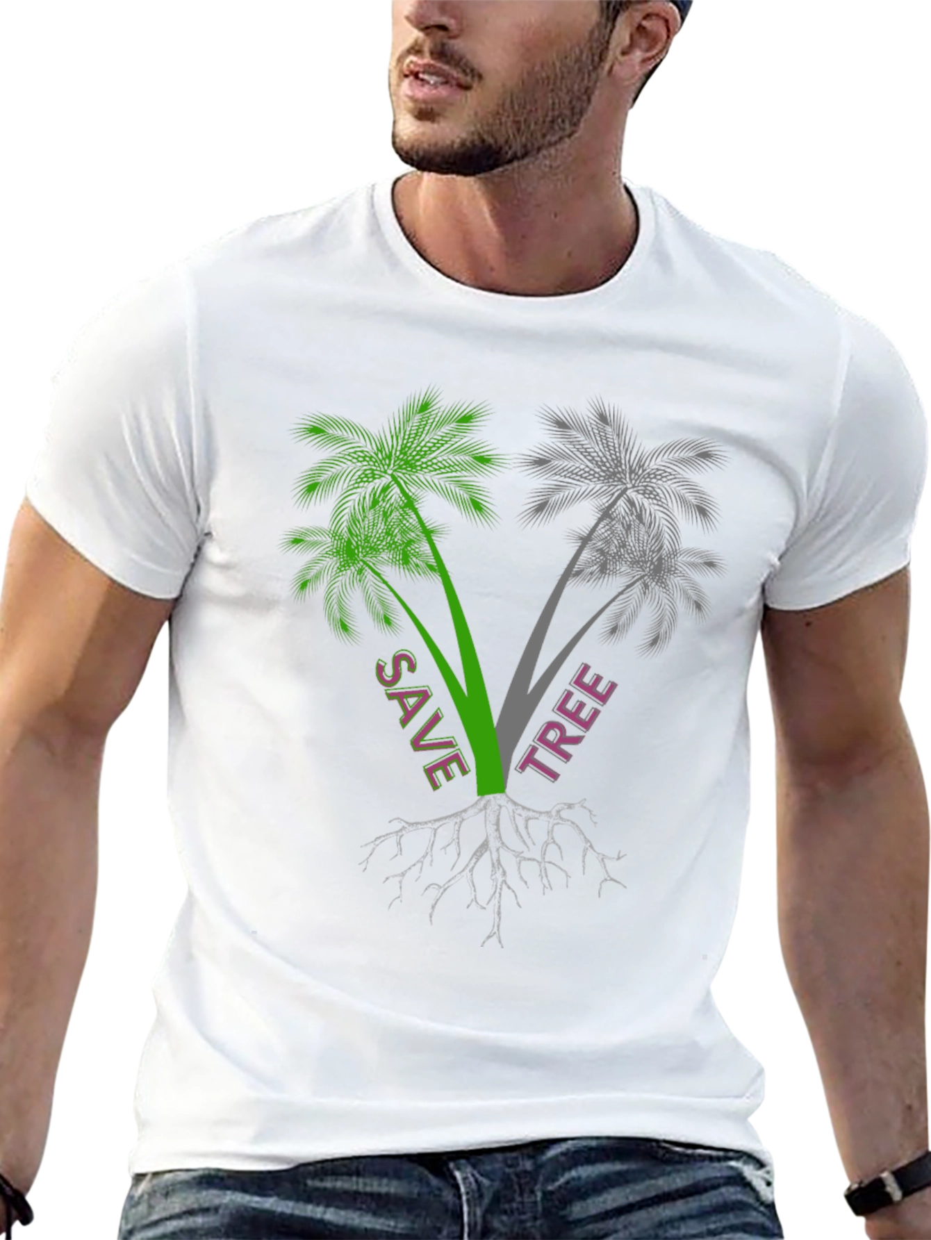 Save Tree Graphic Tee - Eco-Friendly Design
