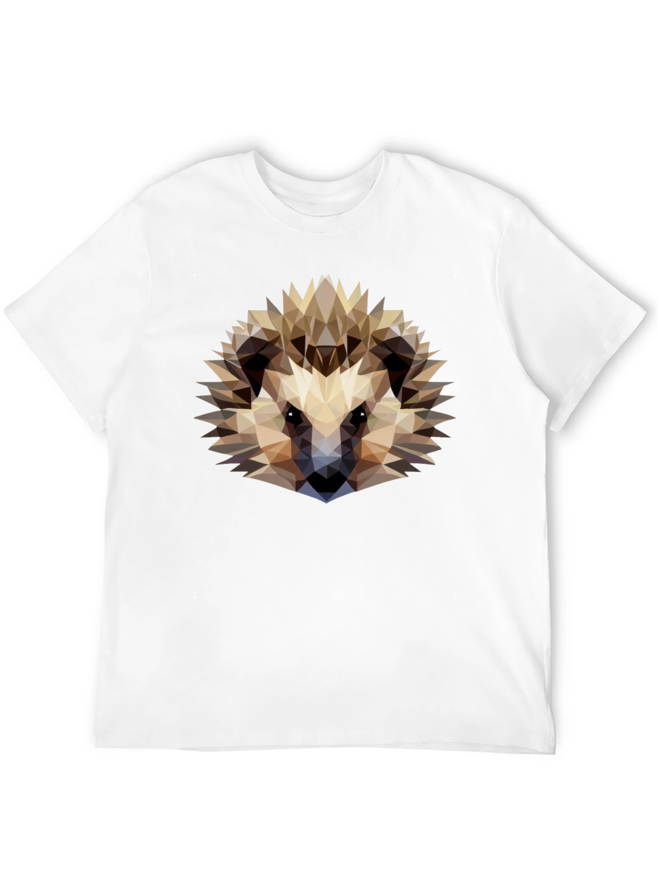 Geometric Hedgehog Graphic T-Shirt - Black