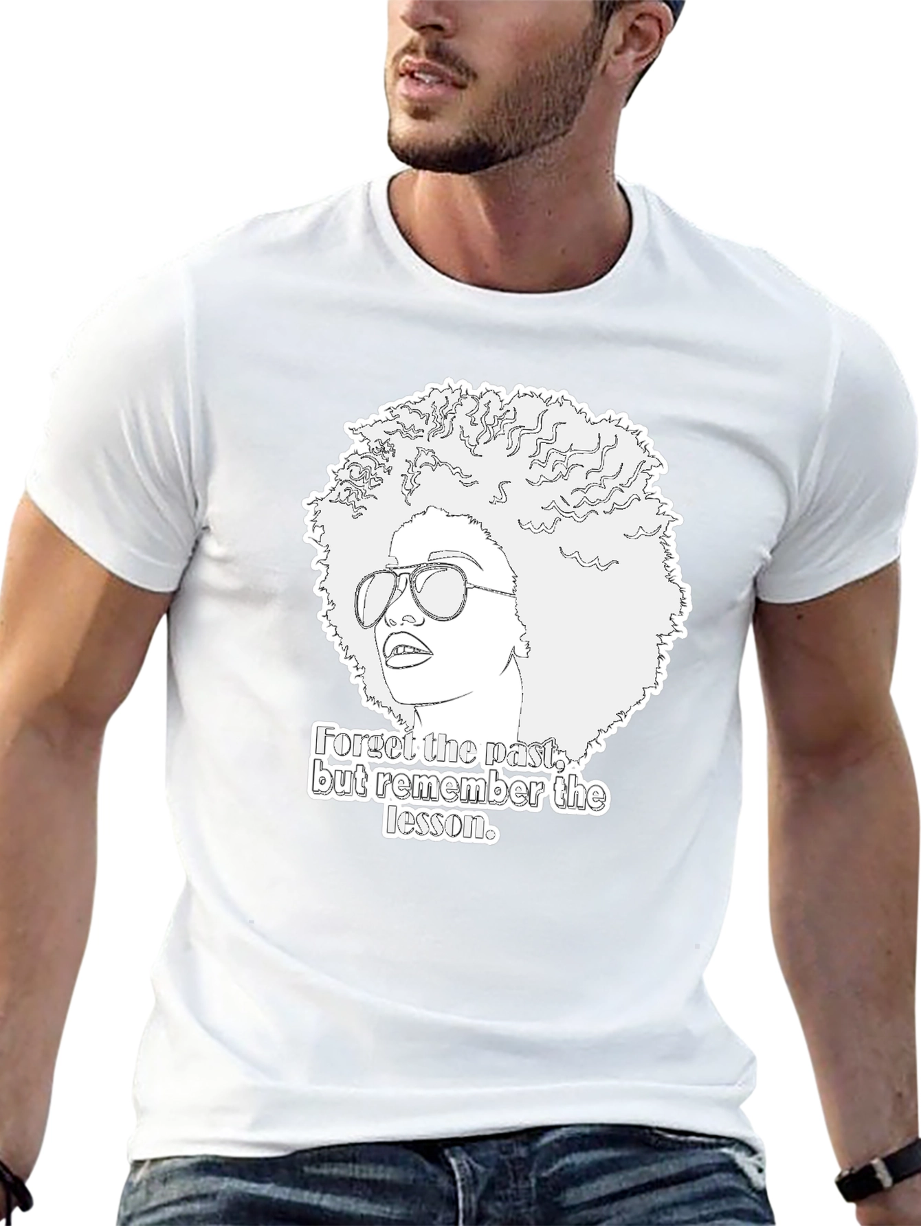 Retro Afro Graphic Tee: Remember the Lesson