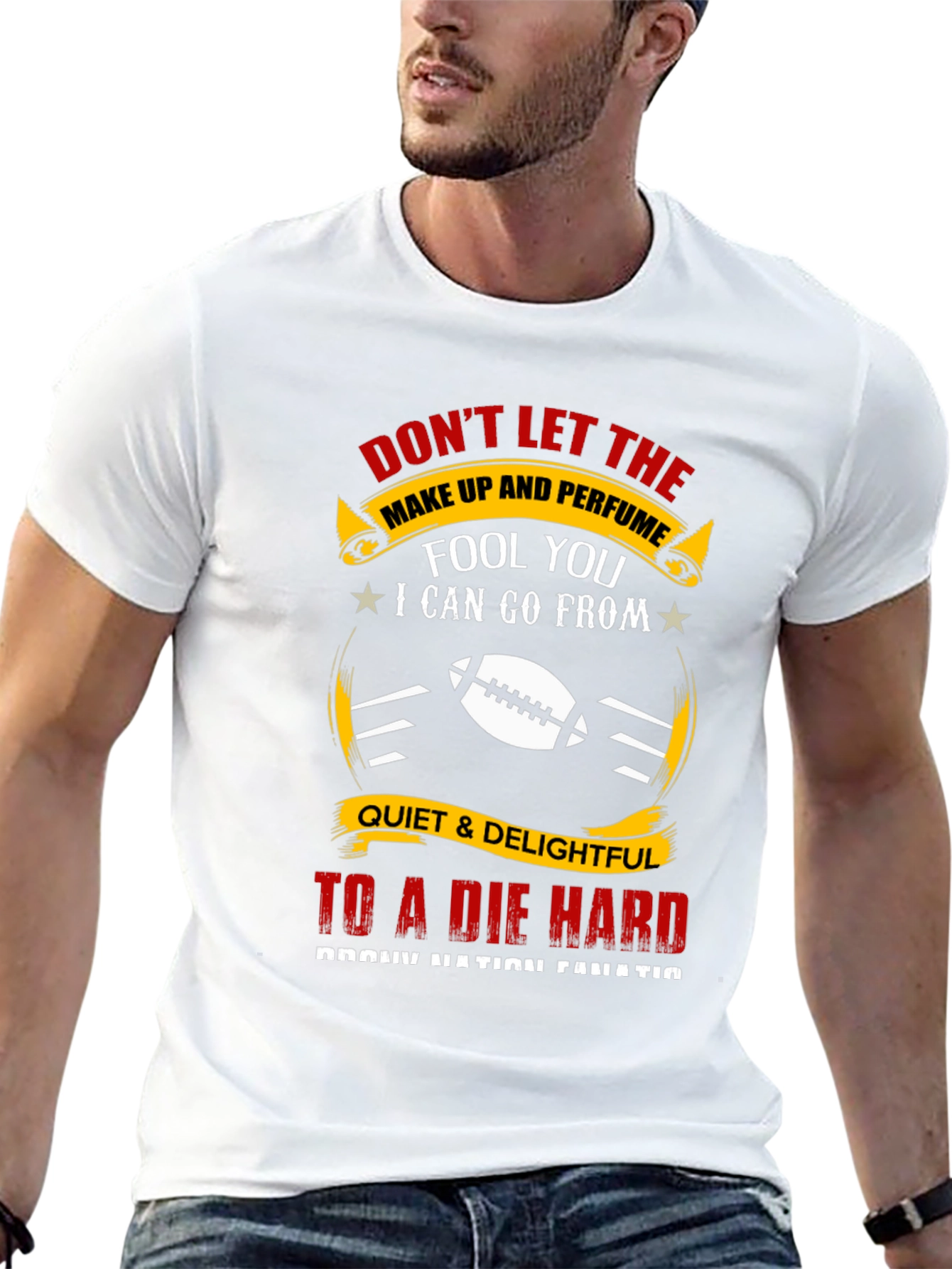 Funny Football Fanatic Graphic T-Shirt