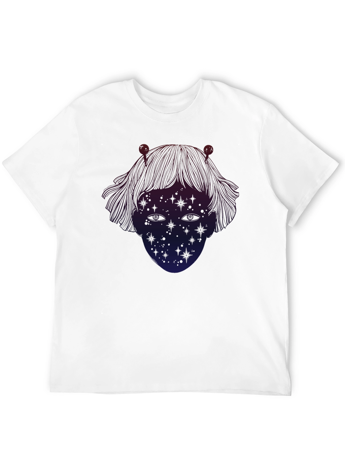 Cosmic Girl T-Shirt - Black - Unique Starry Design
