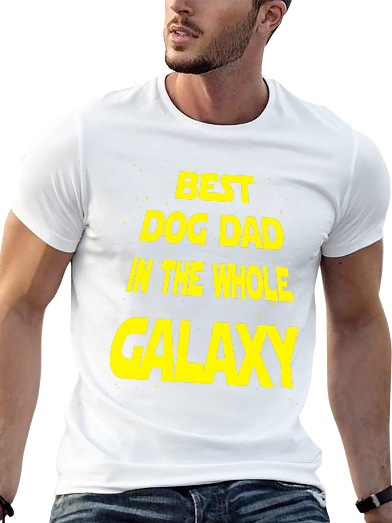Best Dog Dad Galaxy T-Shirt