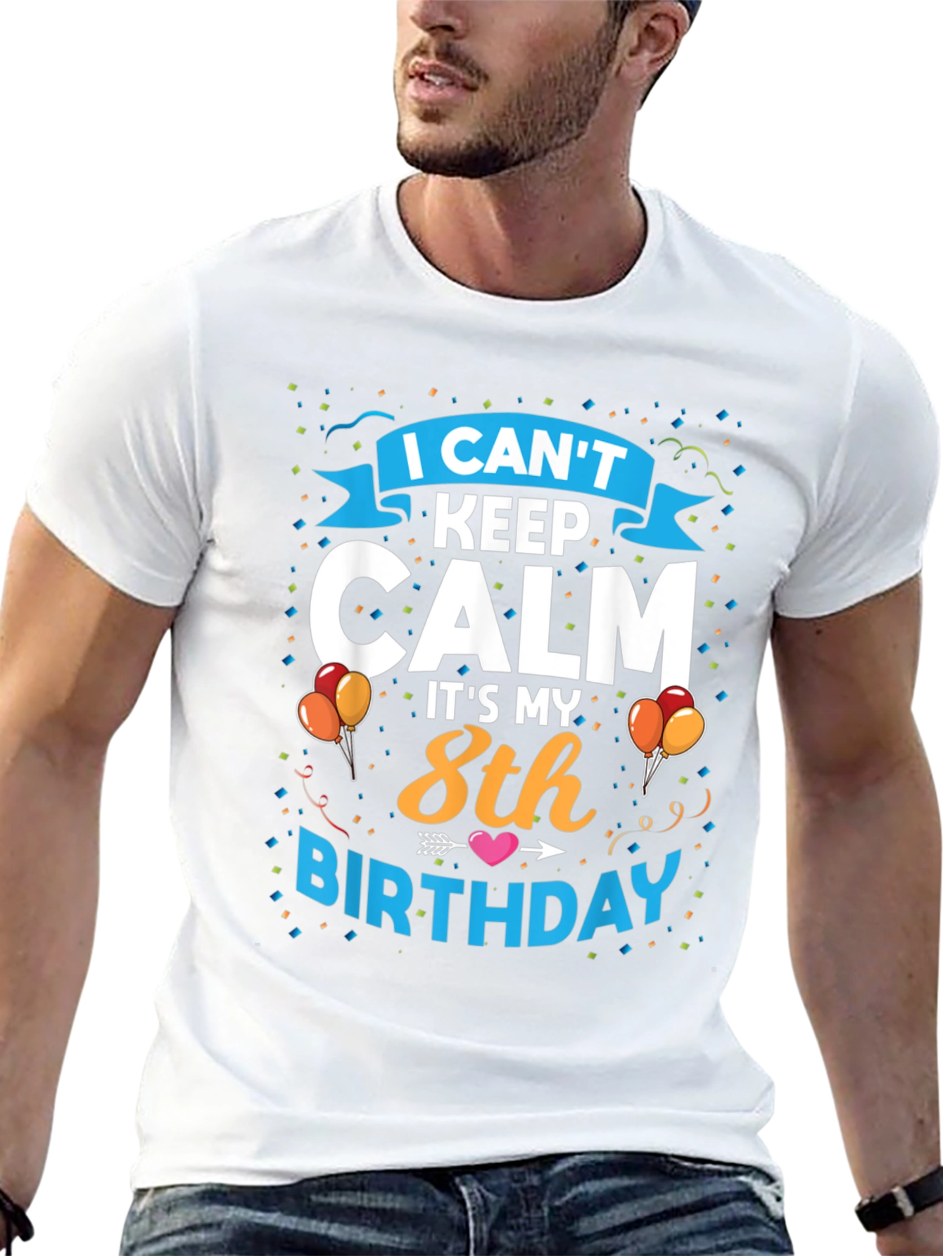 I Cant Keep Calm Its My 8th Birthday T-Shirt