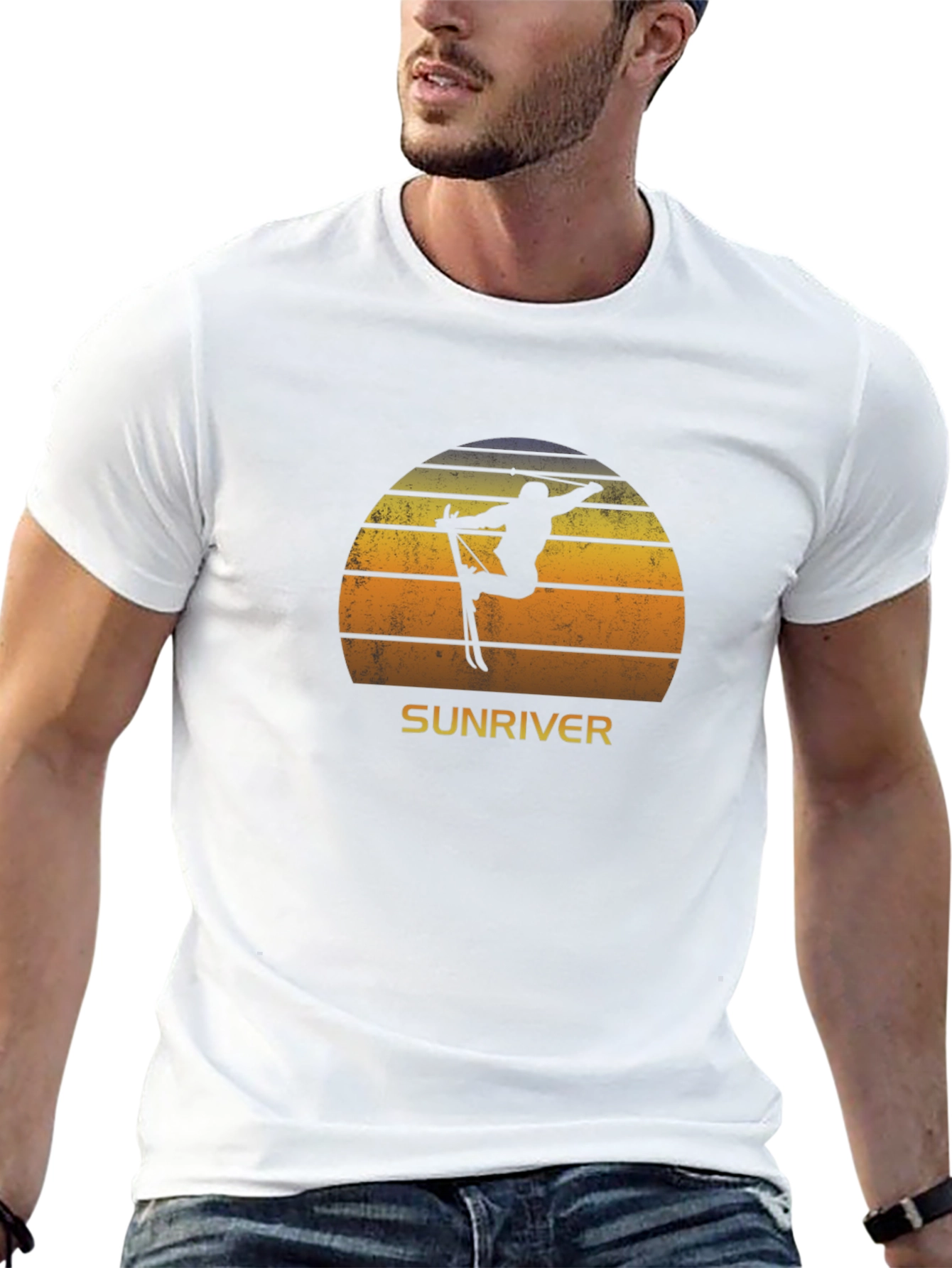Sunriver Skiing Sunset T-Shirt