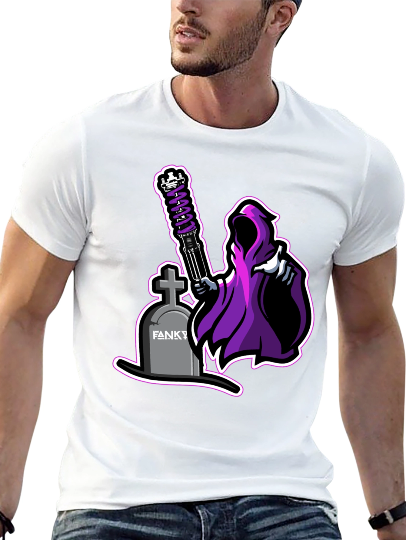 Grim Reaper Car Part Graphic Tee