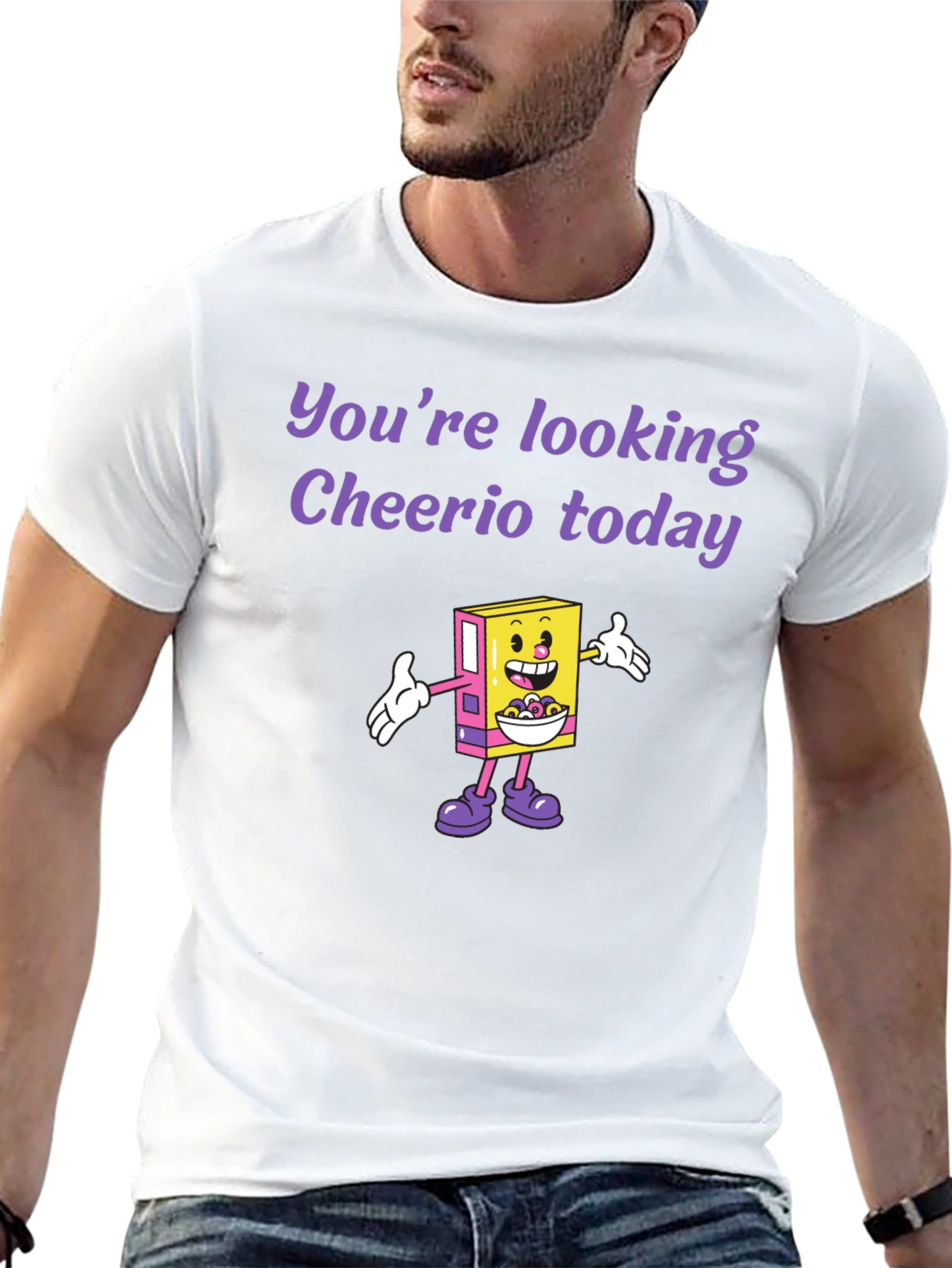 Cheerio Today Graphic Tee - Funny Cereal Lover Shirt