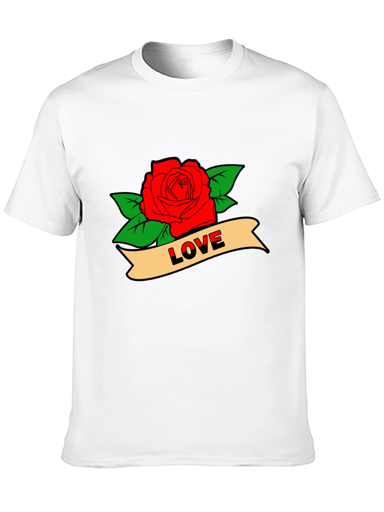 Love Rose Graphic T-Shirt - Black