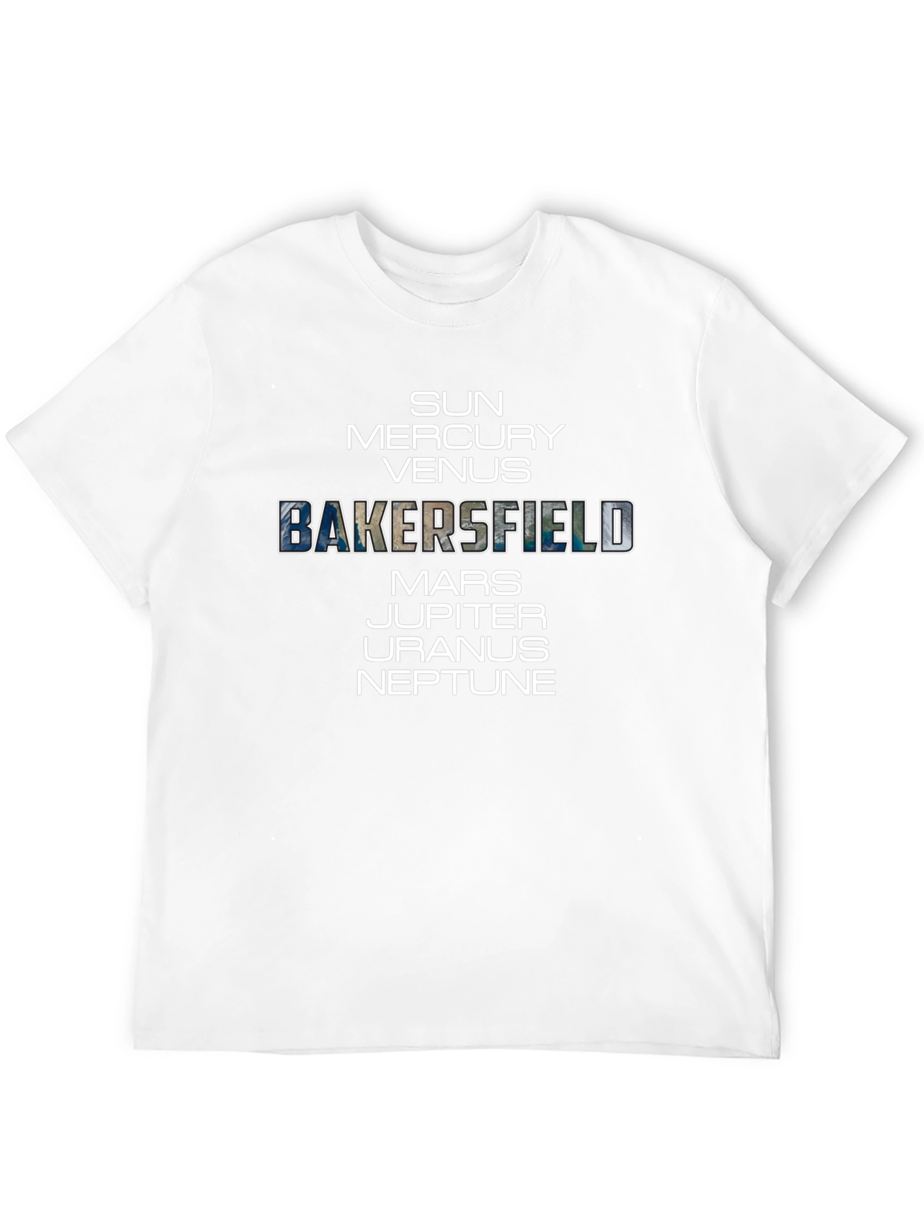 Bakersfield Solar System Planet T-Shirt